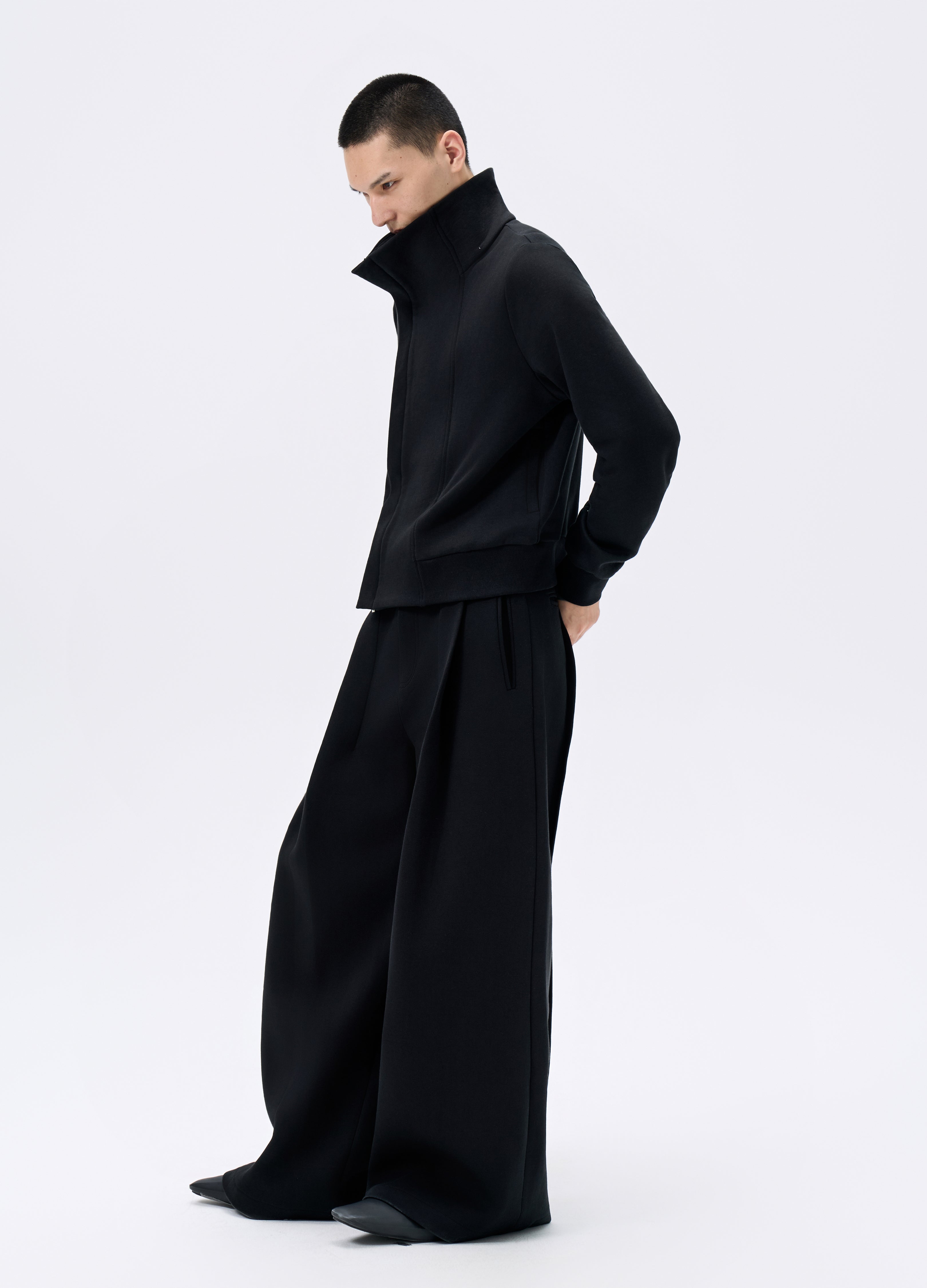 GIACCA CORTA CON ZIP NERA 25FW