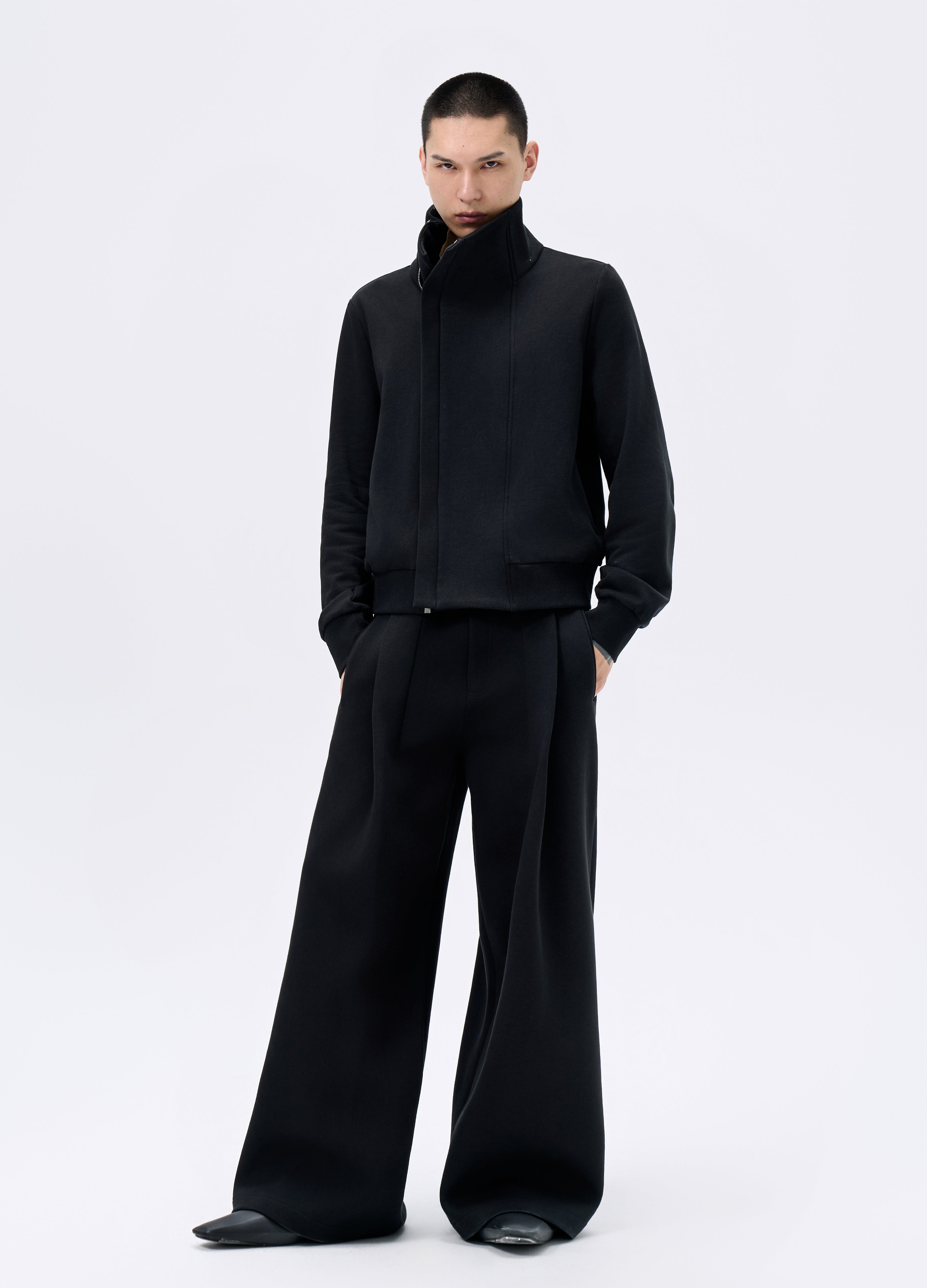 GIACCA CORTA CON ZIP NERA 25FW