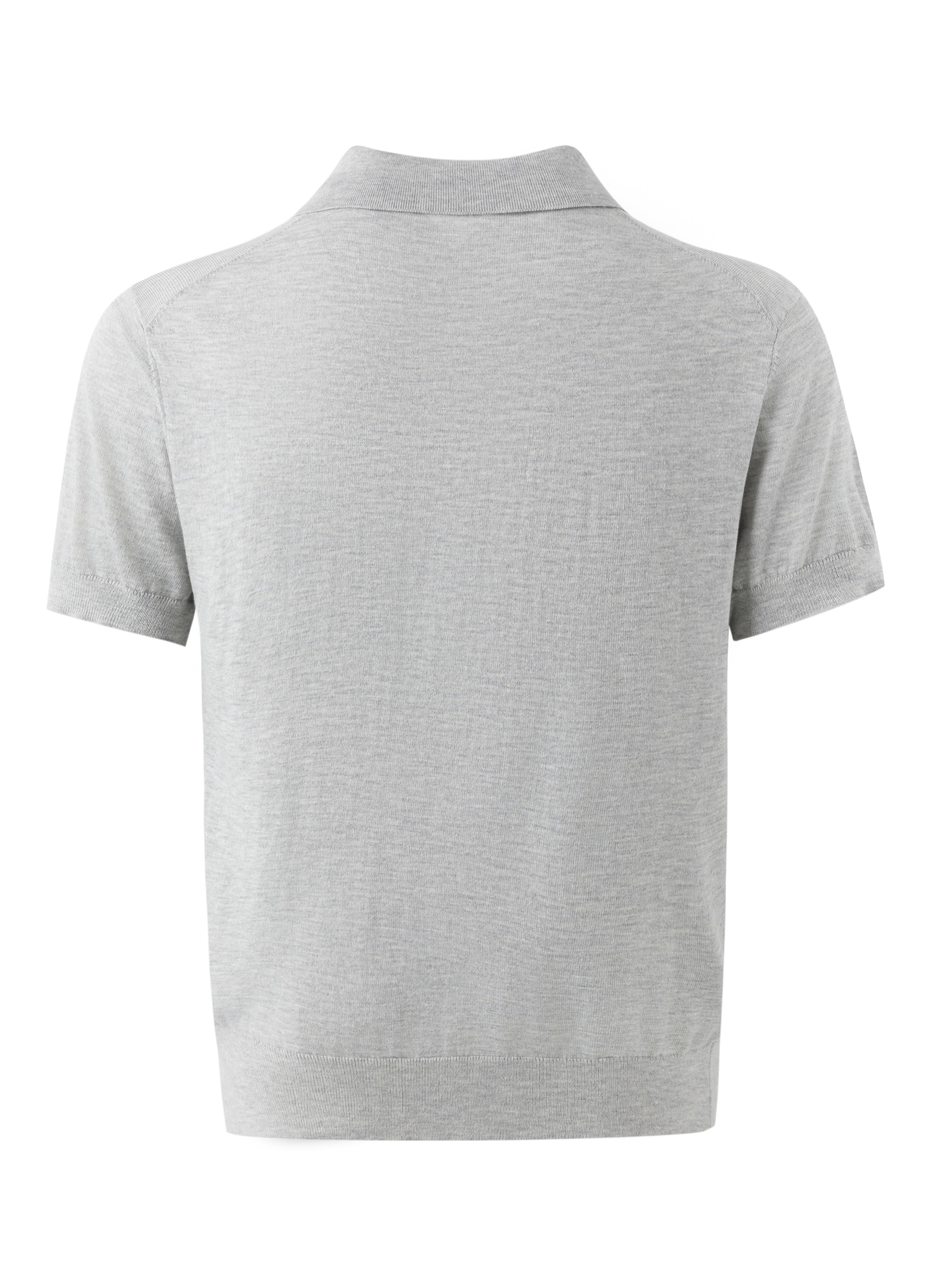 26SS OPEN V-NECK KNIT POLO