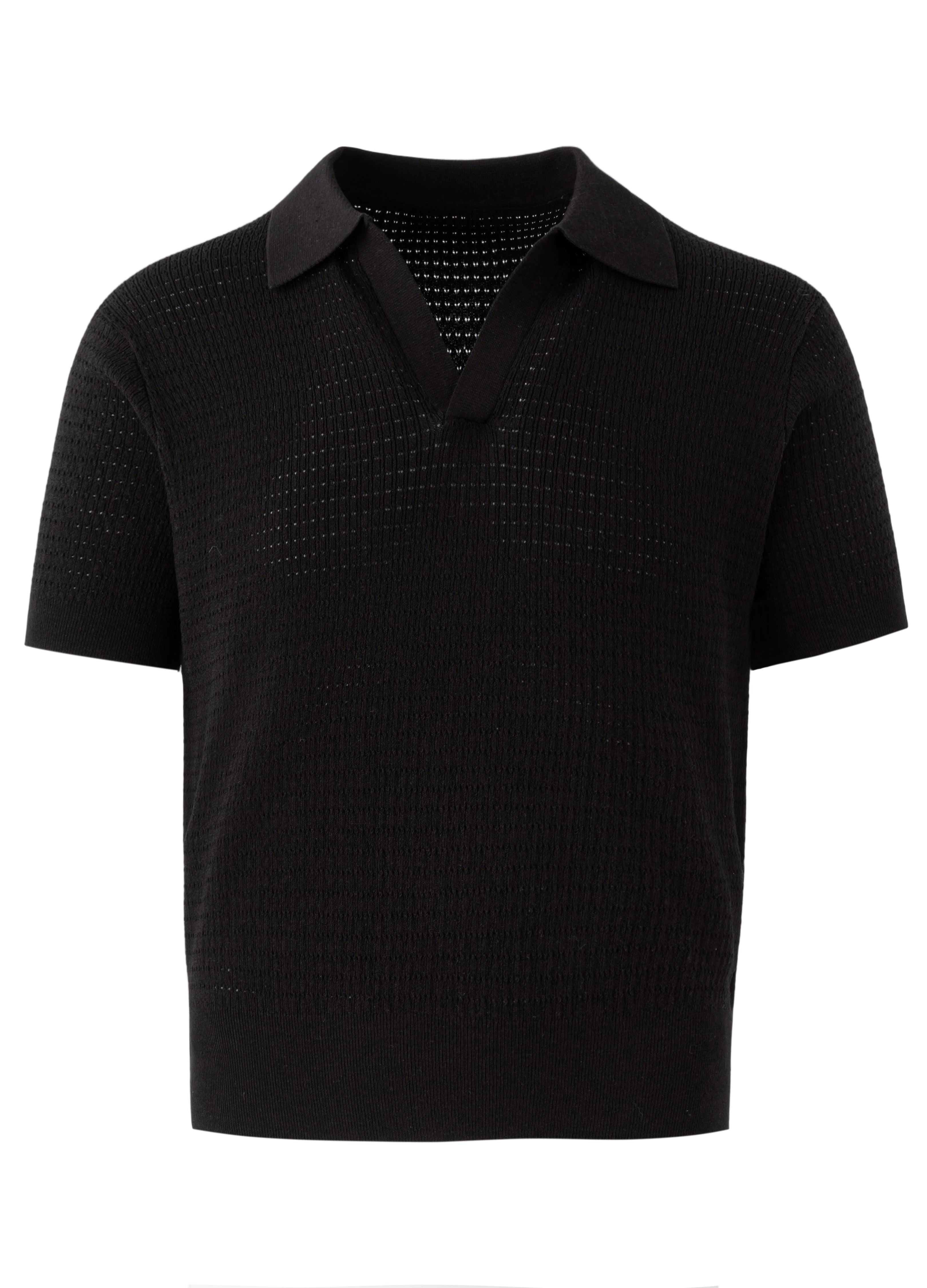 26SS OPEN-KNIT RESORT POLO