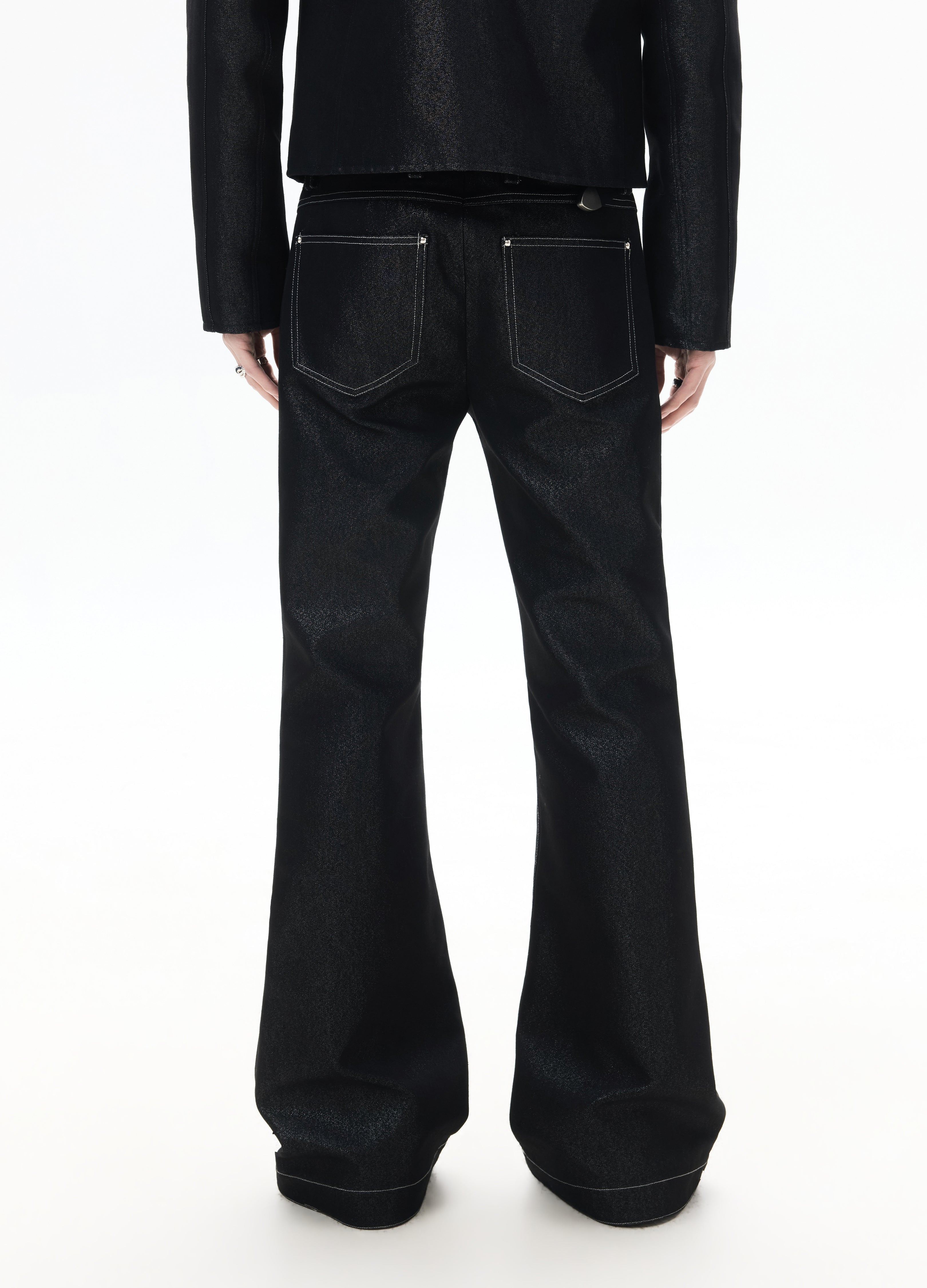 26SS METALLIC SHIMMER BOOTCUT JEANS
