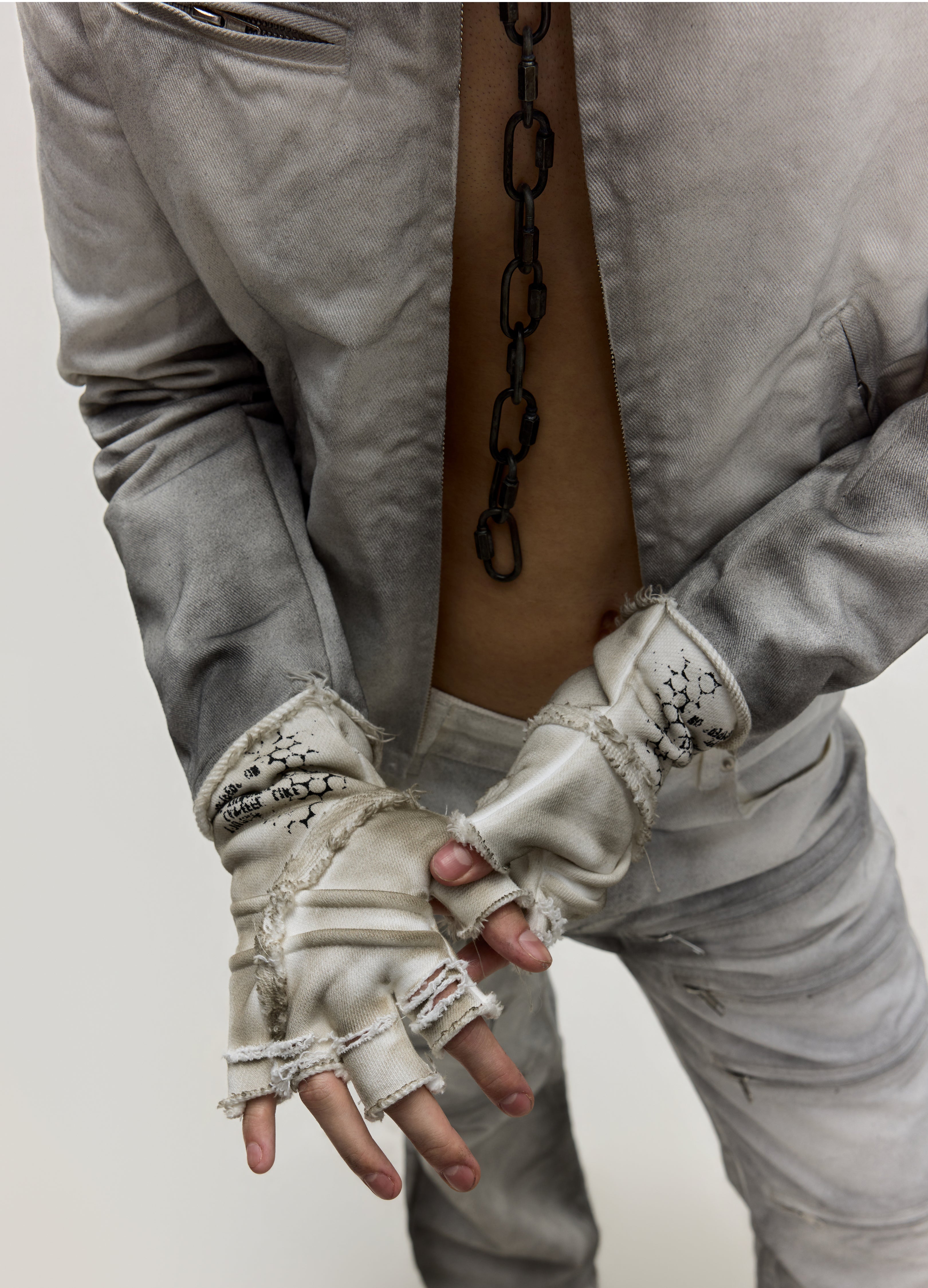 26FW SLASH WASH FINGERLESS GLOVES