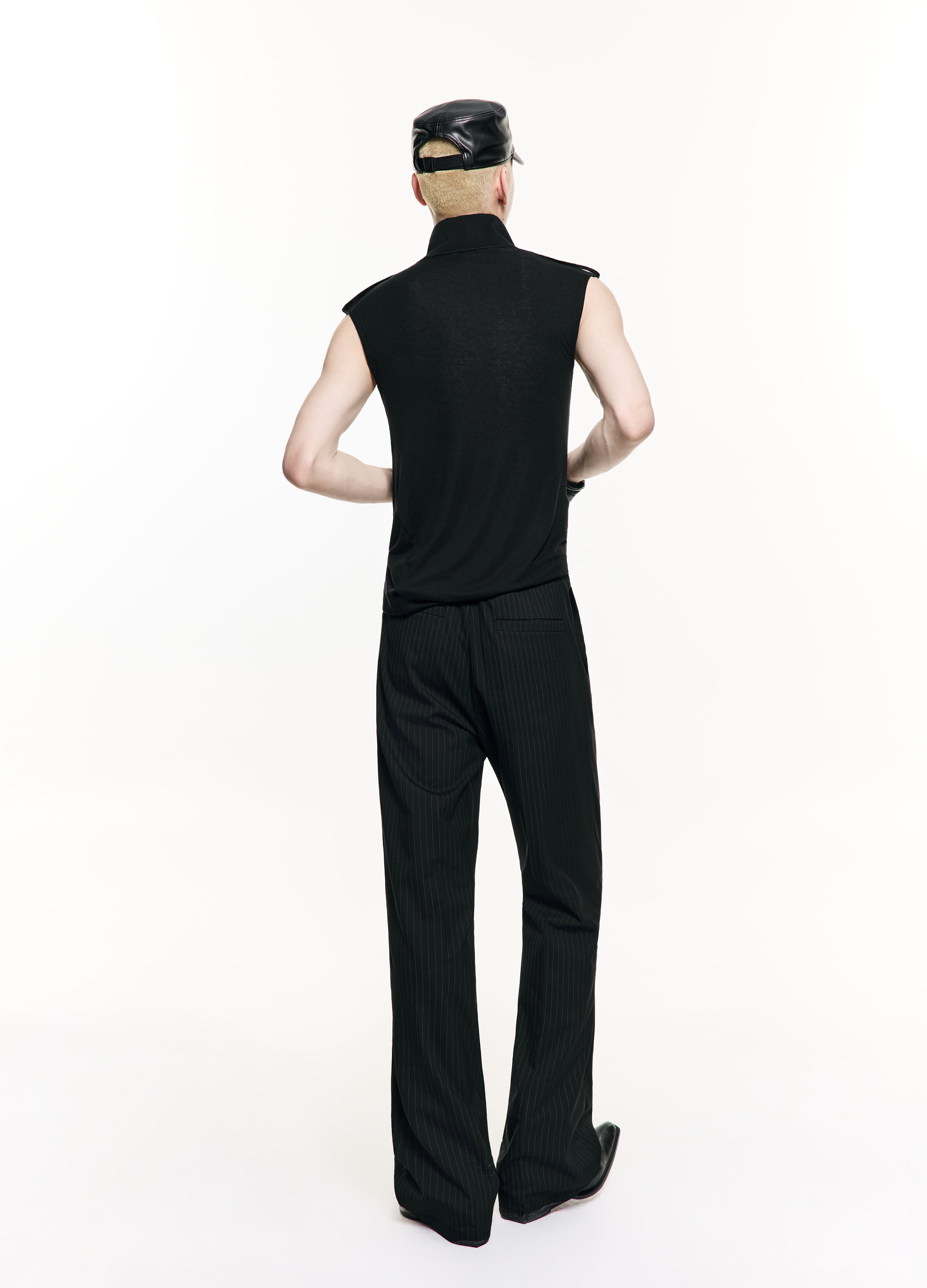 26SS ASYMMETRIC ZIP KNIT VEST