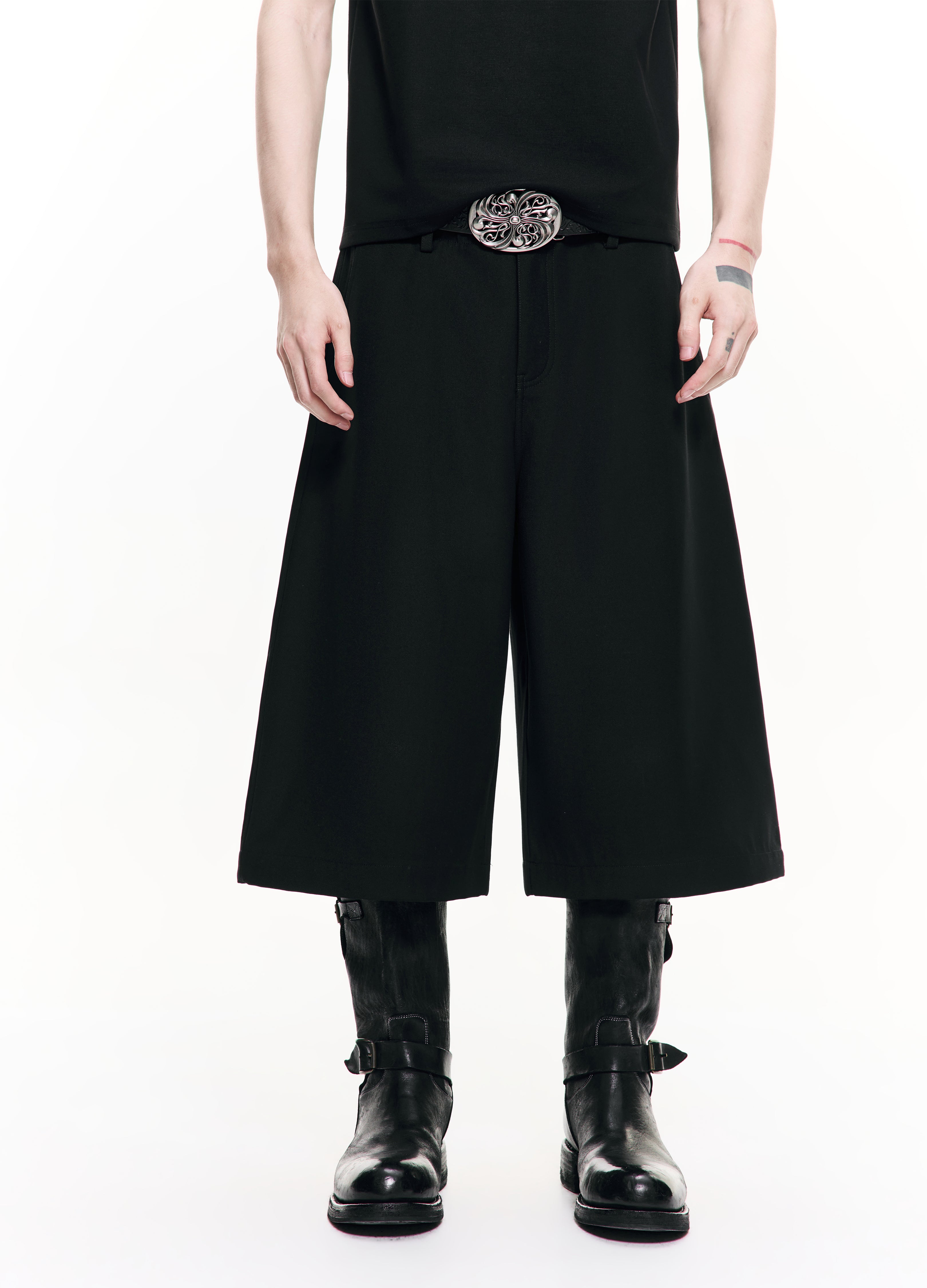 26SS CURVED CROP WIDE TROUSERS
