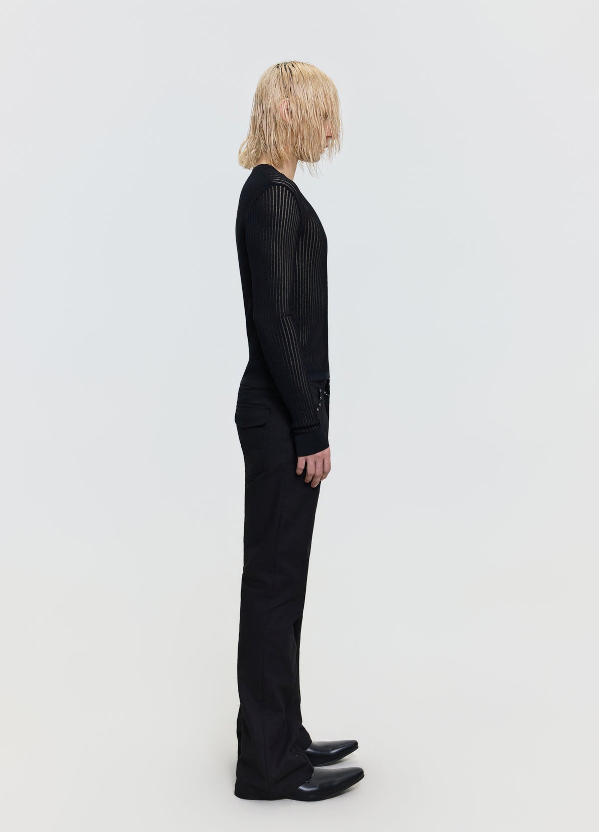 26FW SHEER V-NECK KNIT