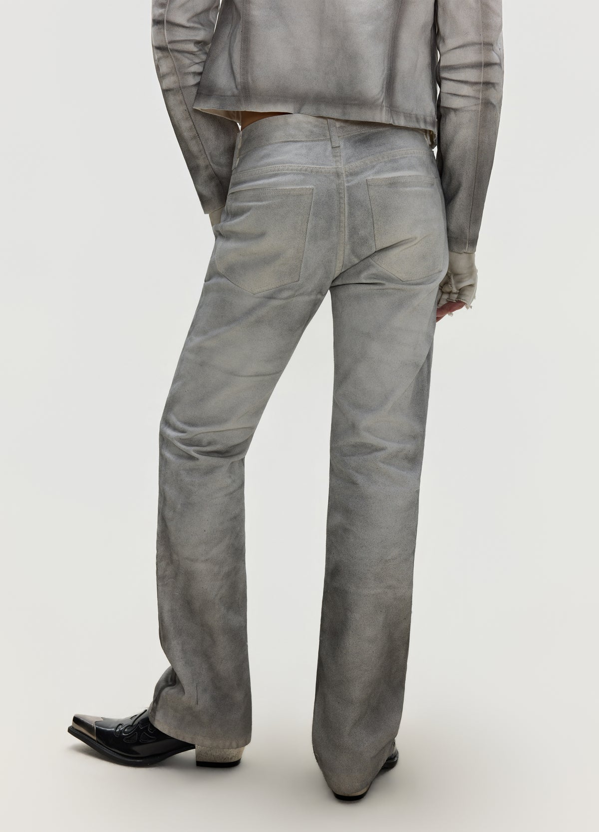 FRKM SCD 26FW dirty grey washed moto denim — product view 8