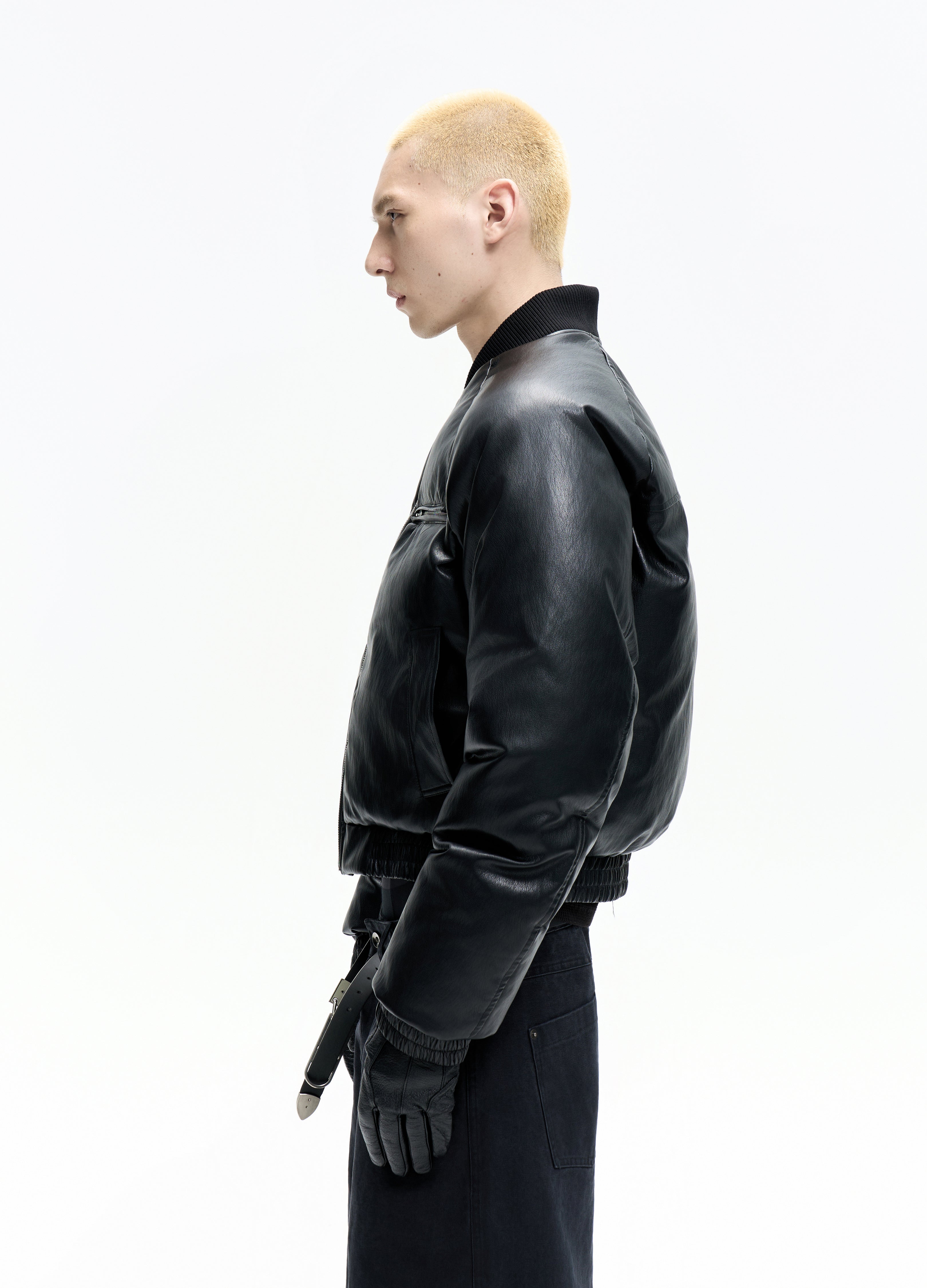 25FW LEATHER PUFFER BOMBER