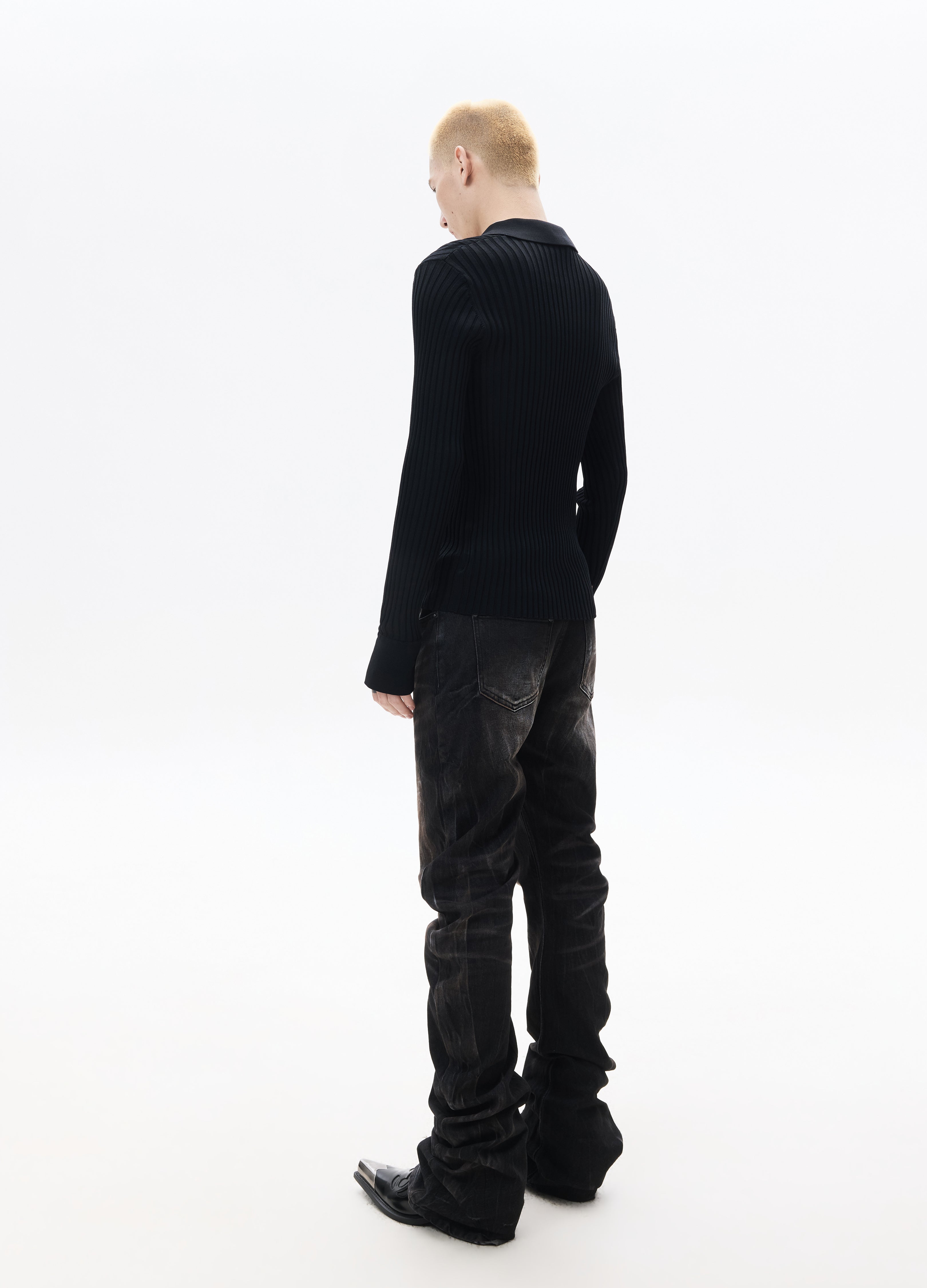 26SS HIGH STRETCH RIBBED KNIT CARDIGAN