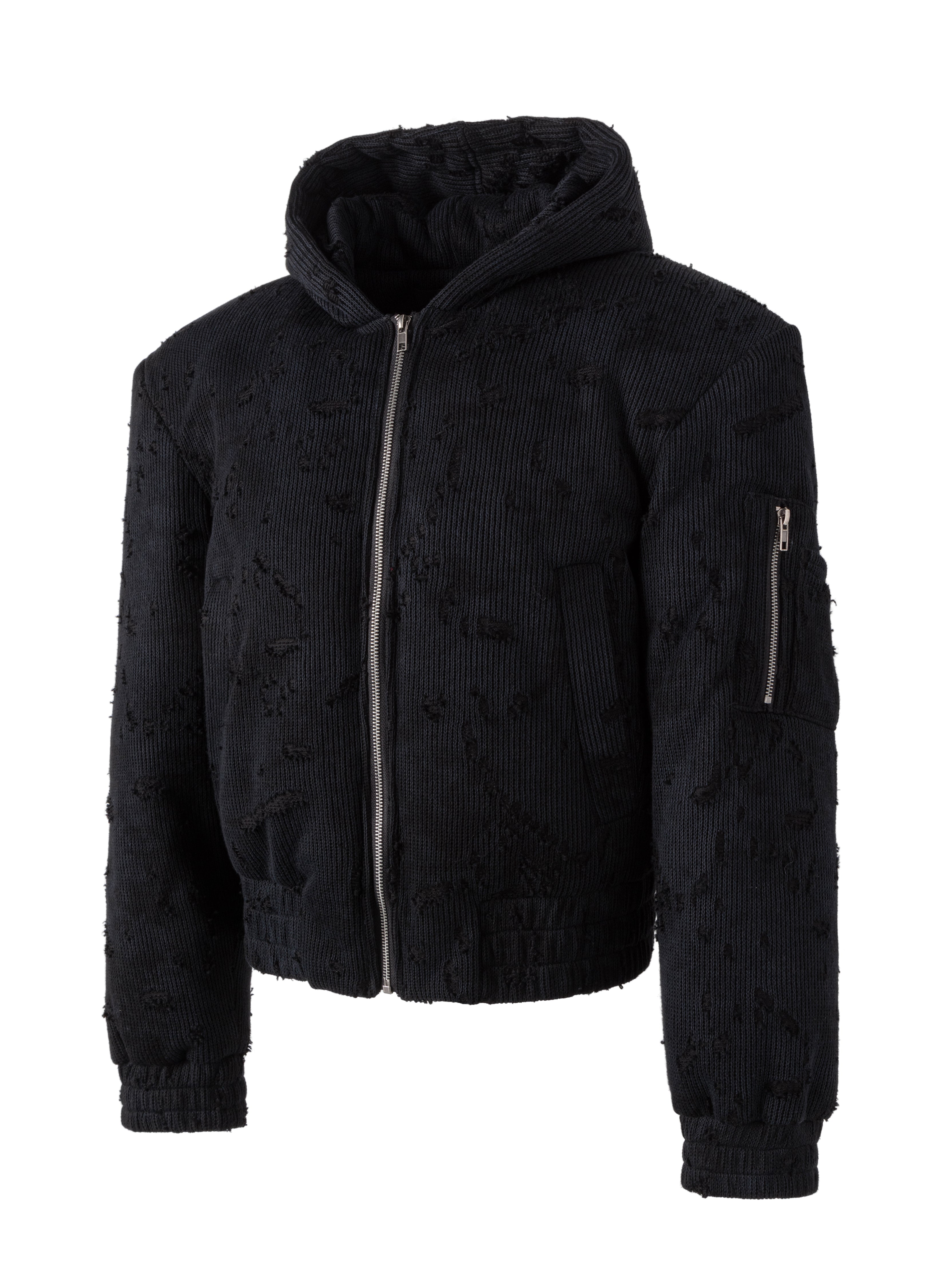25FW DISTRESSED TEXTURE PUFFER