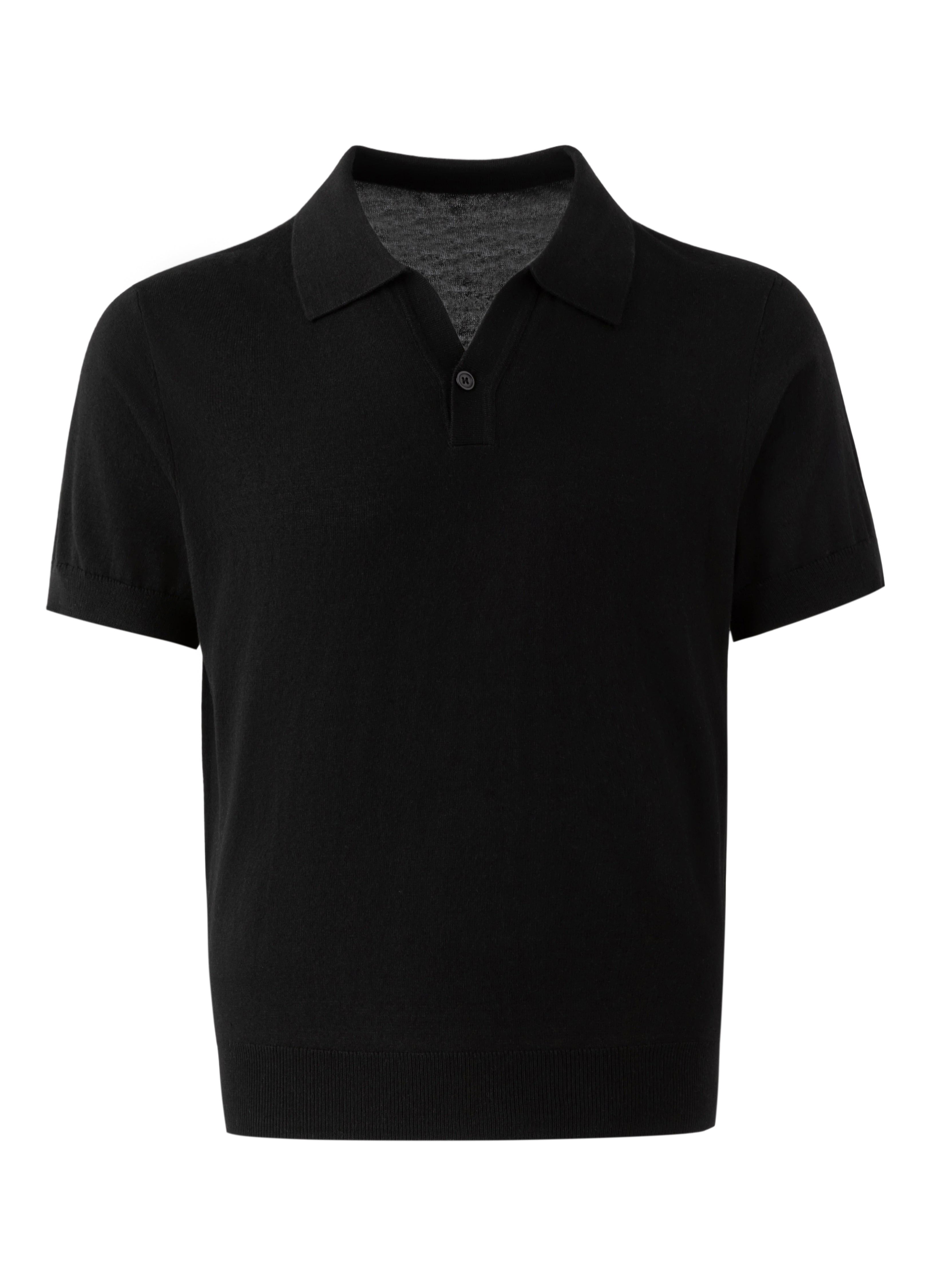 26SS OPEN V-NECK KNIT POLO