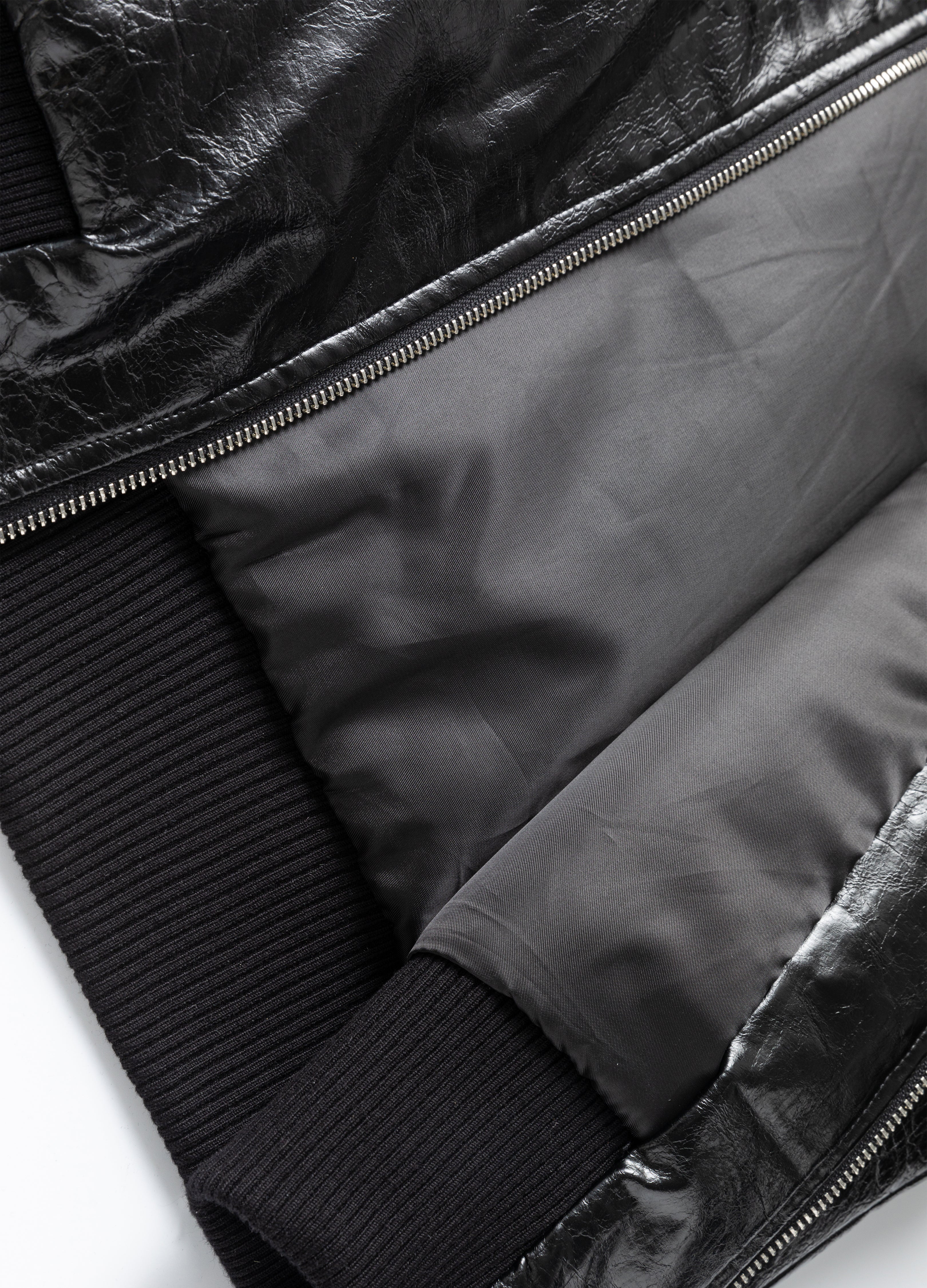 GIACCA IMBOTTITA IN PELLE PLISSETTATA 25FW