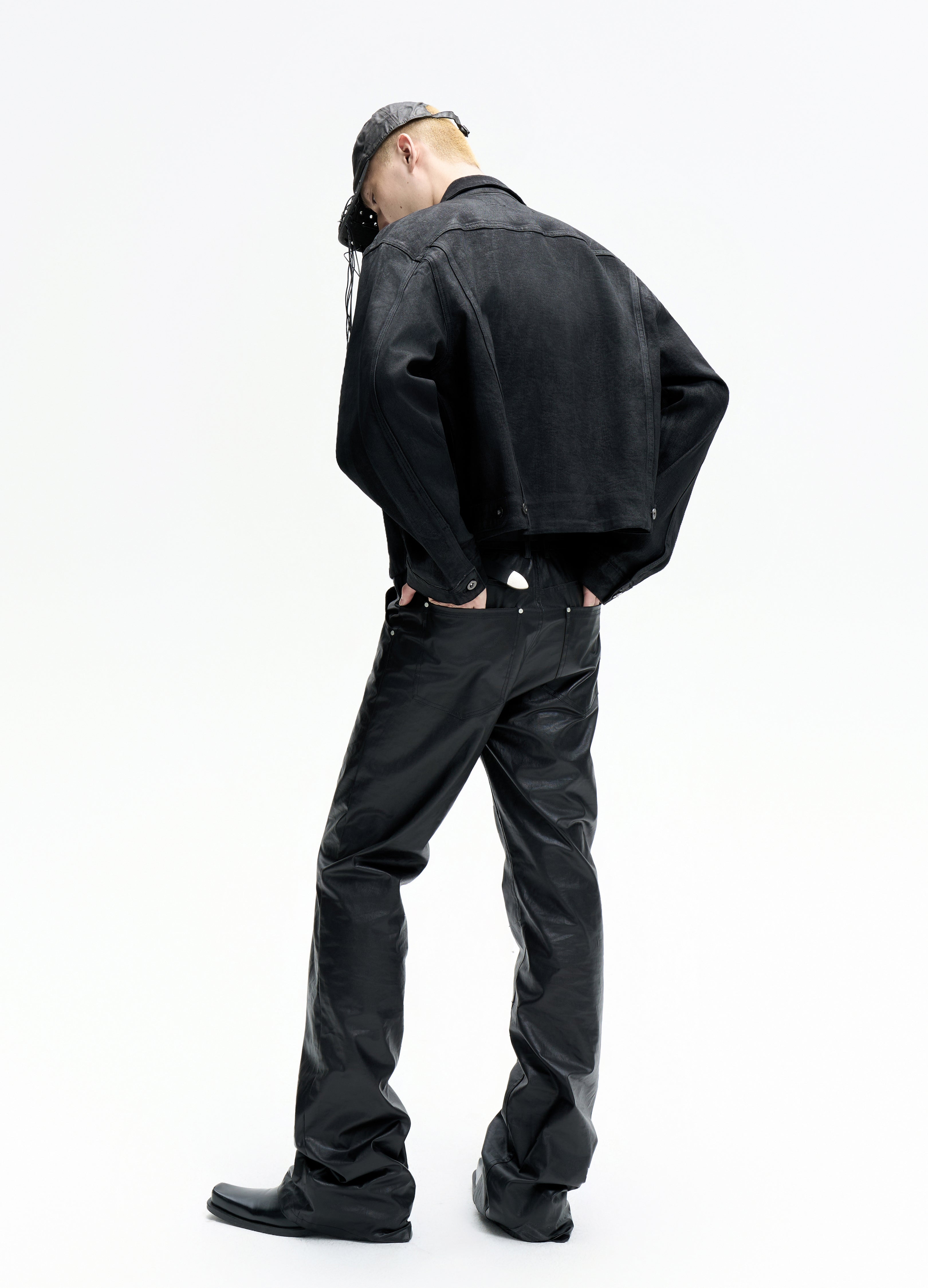 25FW WAXED SKINNY STACKED PANTS