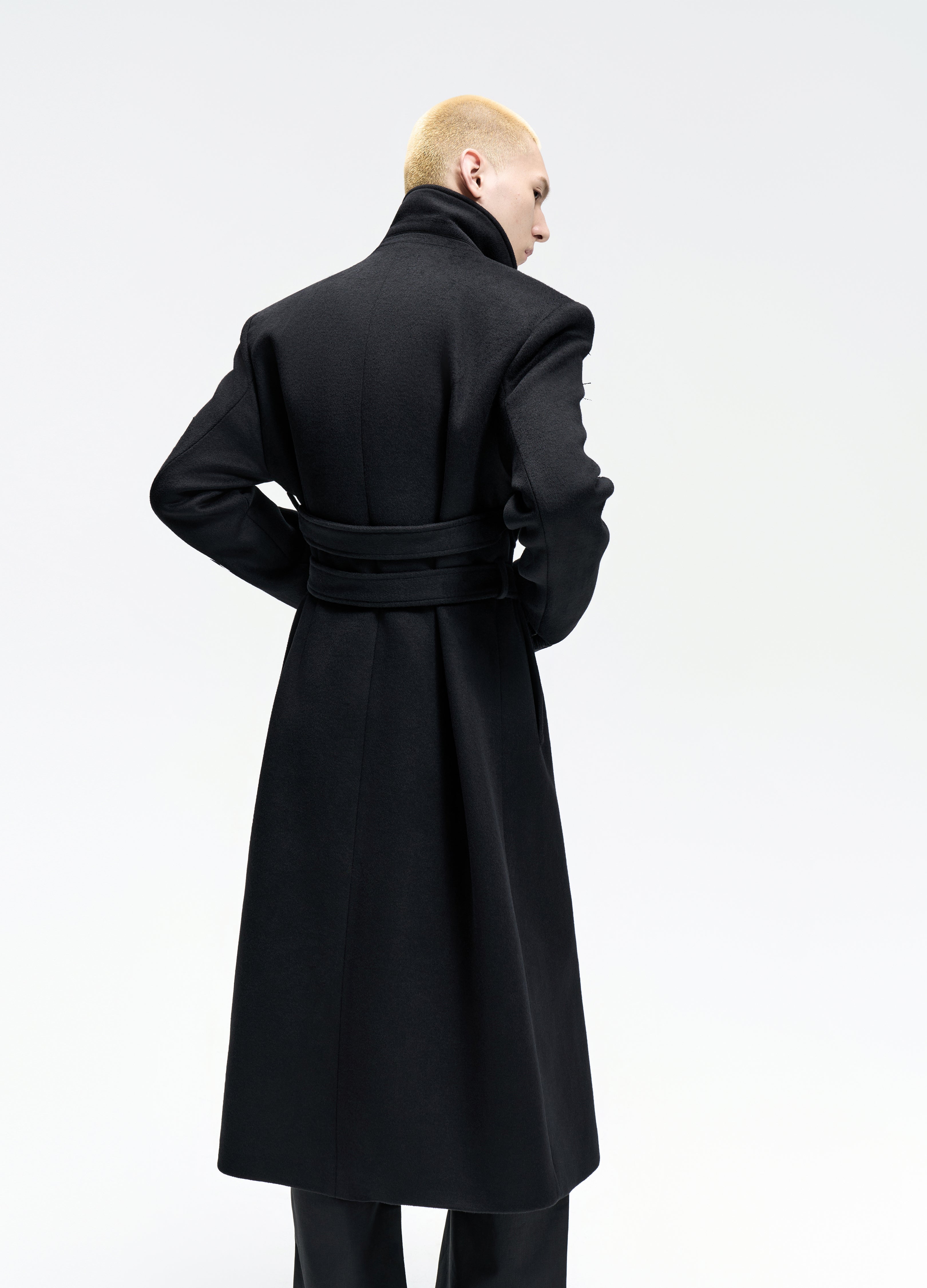 25FW DOUBLE-BELT WOOL COAT