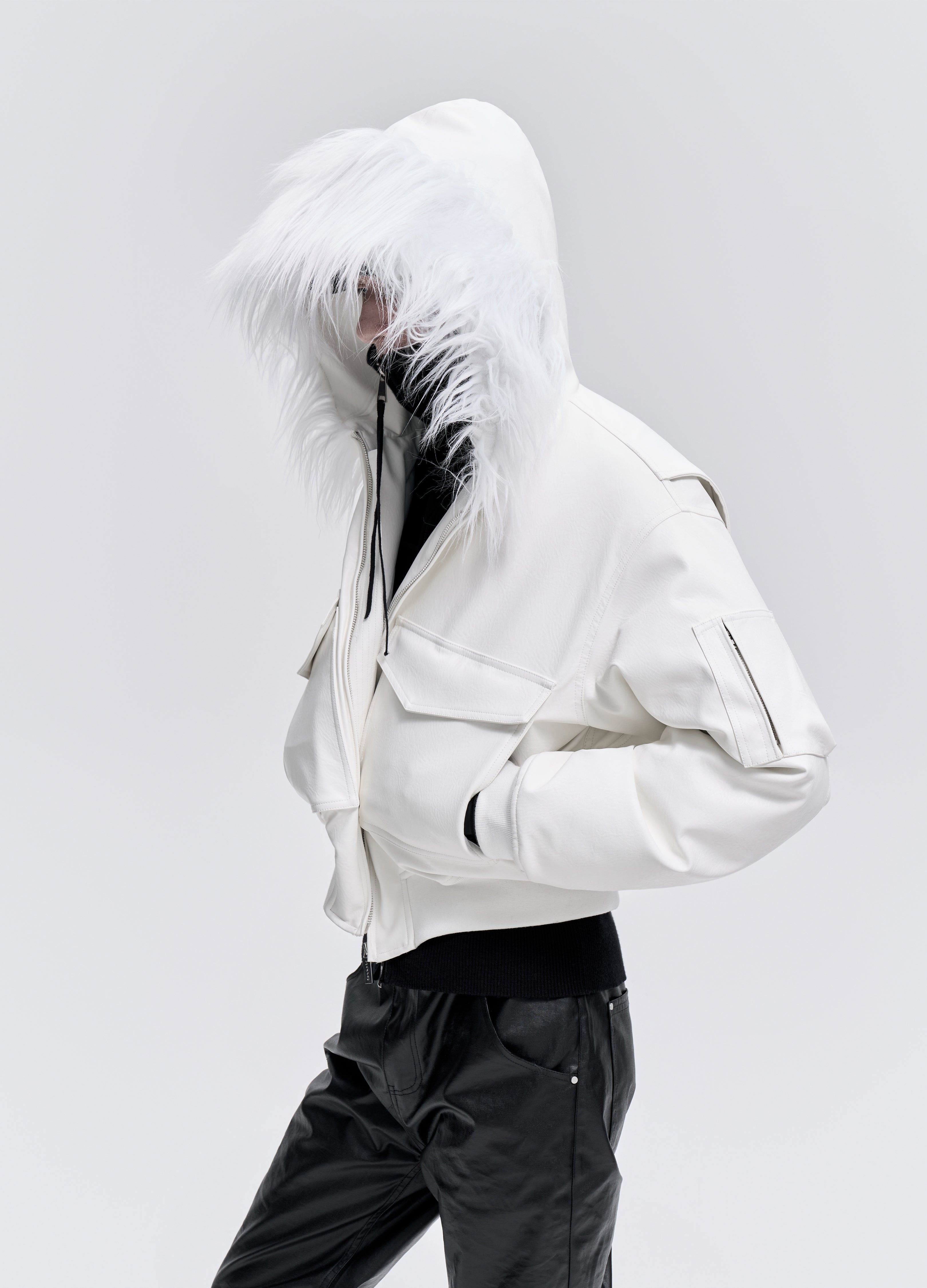 25FW WHITE FUR PARKA DOWN