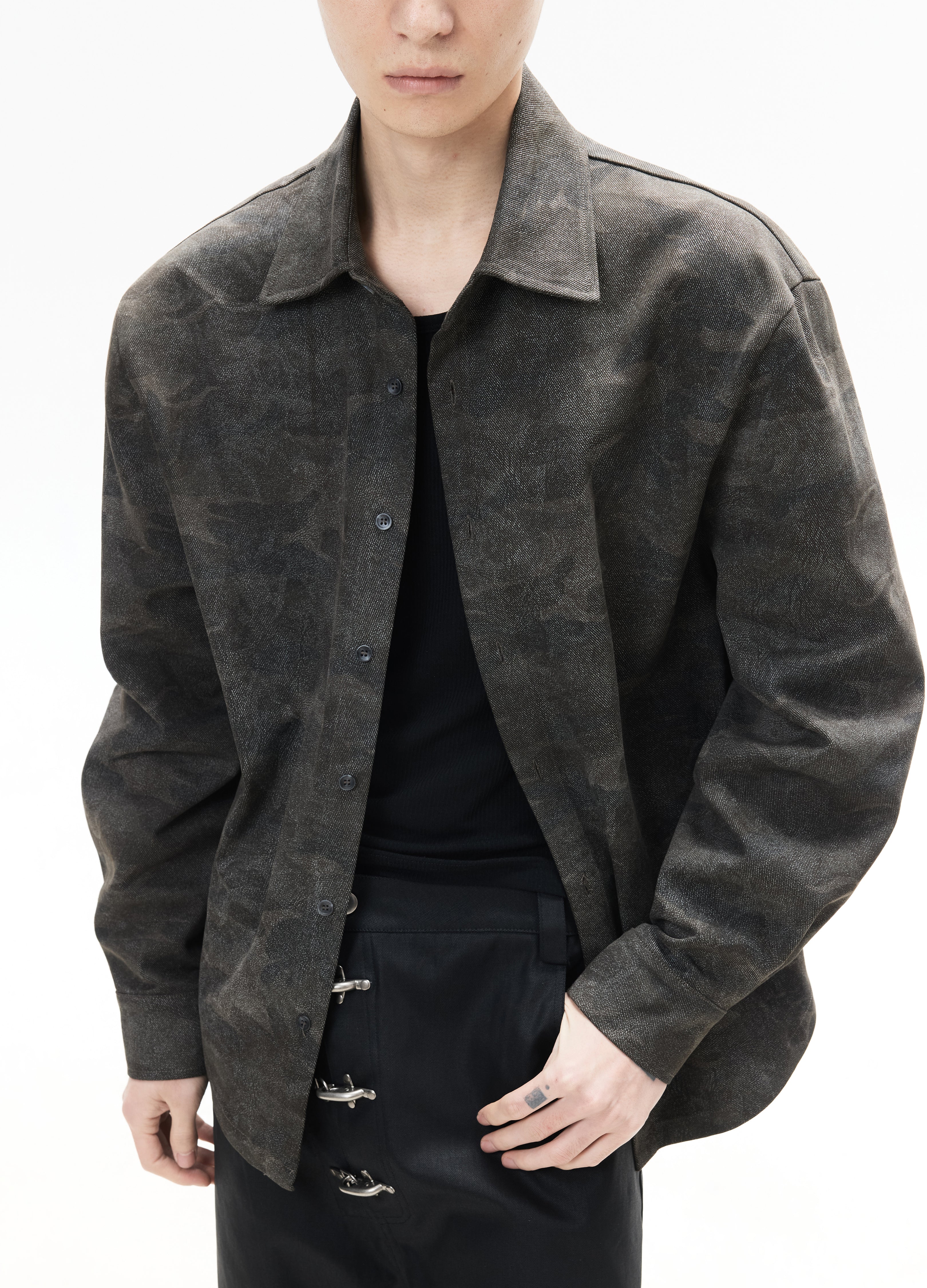 26SS VINTAGE WASHED CAMO SHIRT