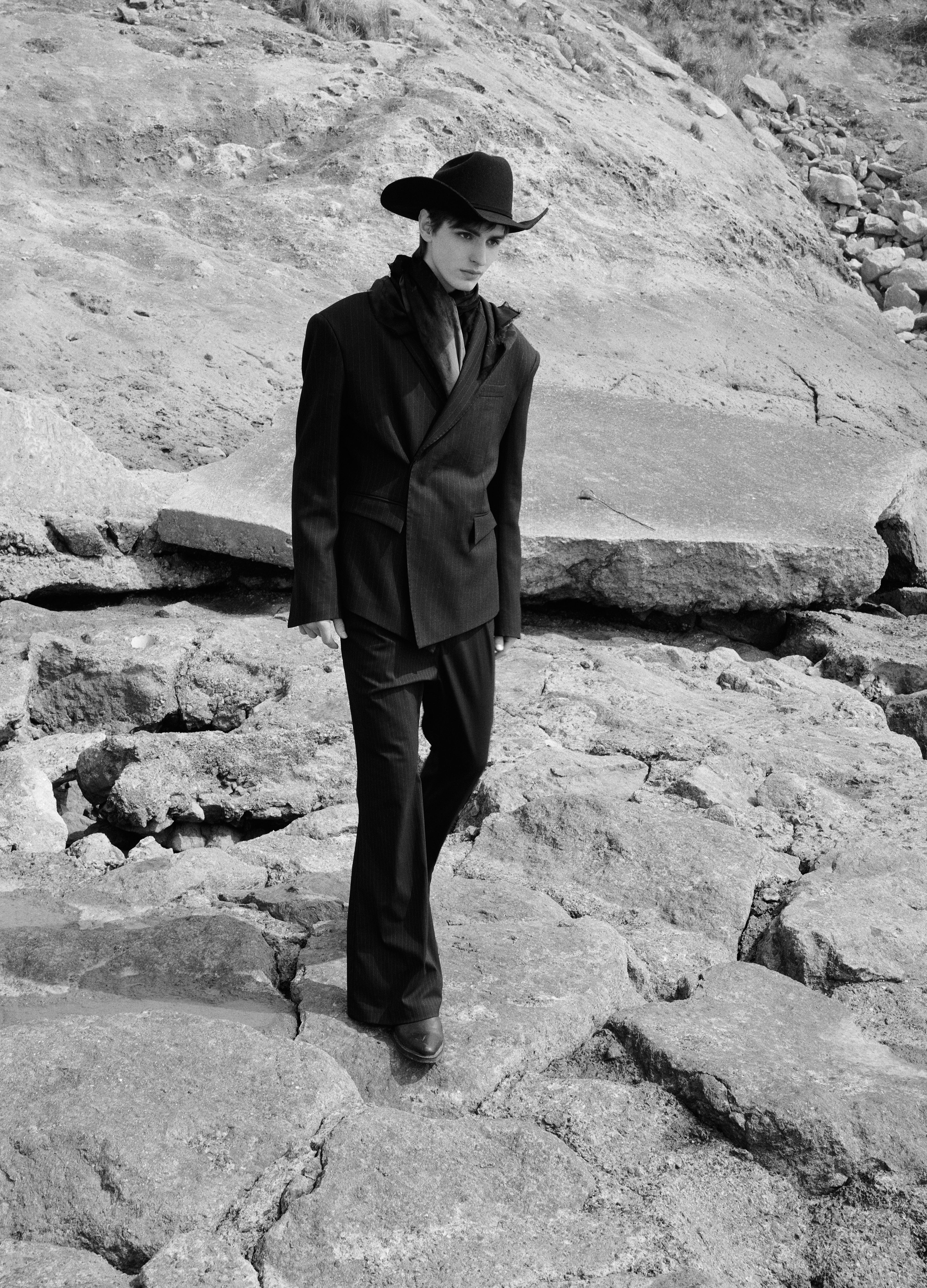 PANTALONI A RIGHE PLISSETTATE BLADE 25SS