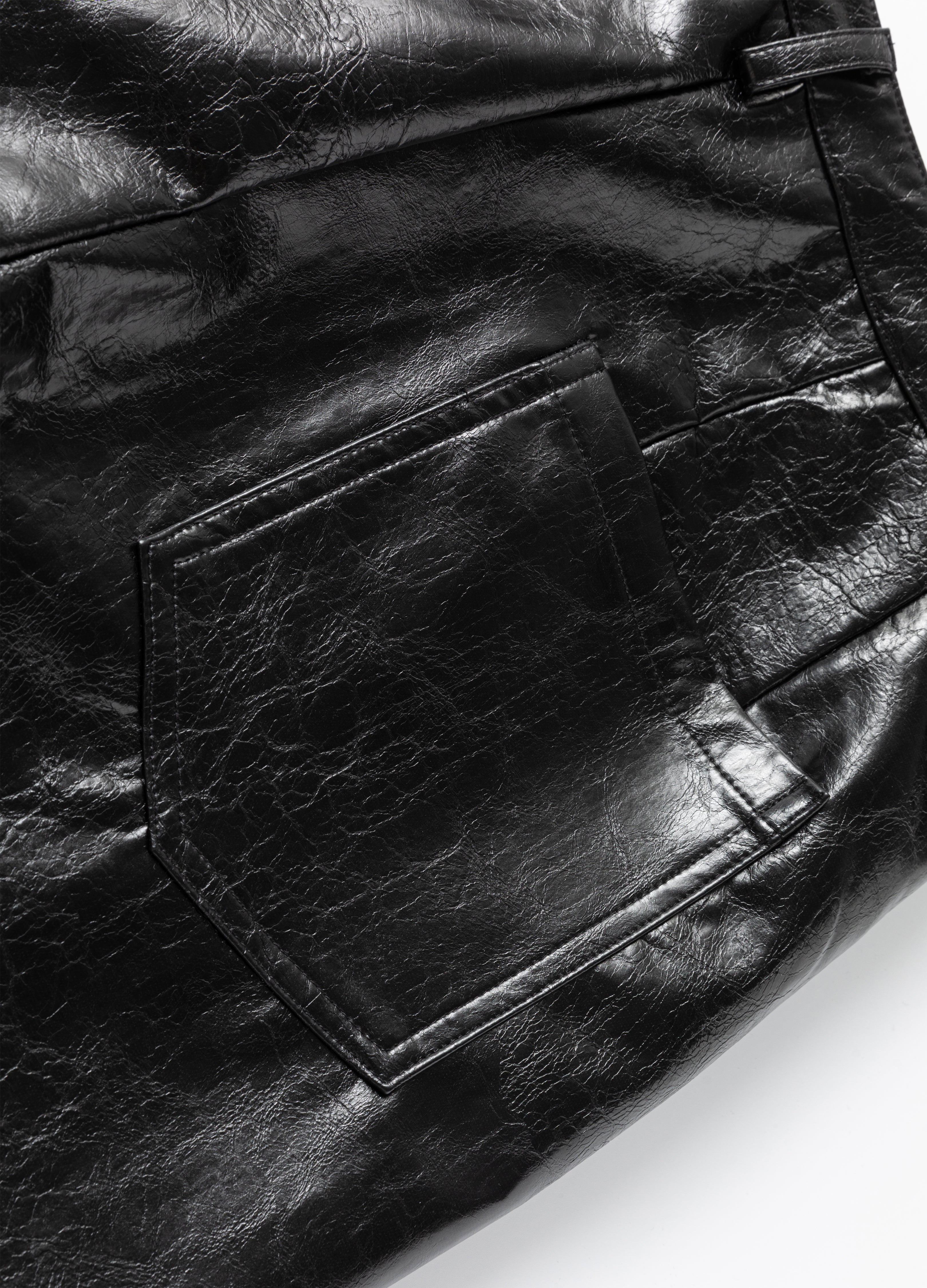 25FW RADIANT PLEAT LEATHER PANTS