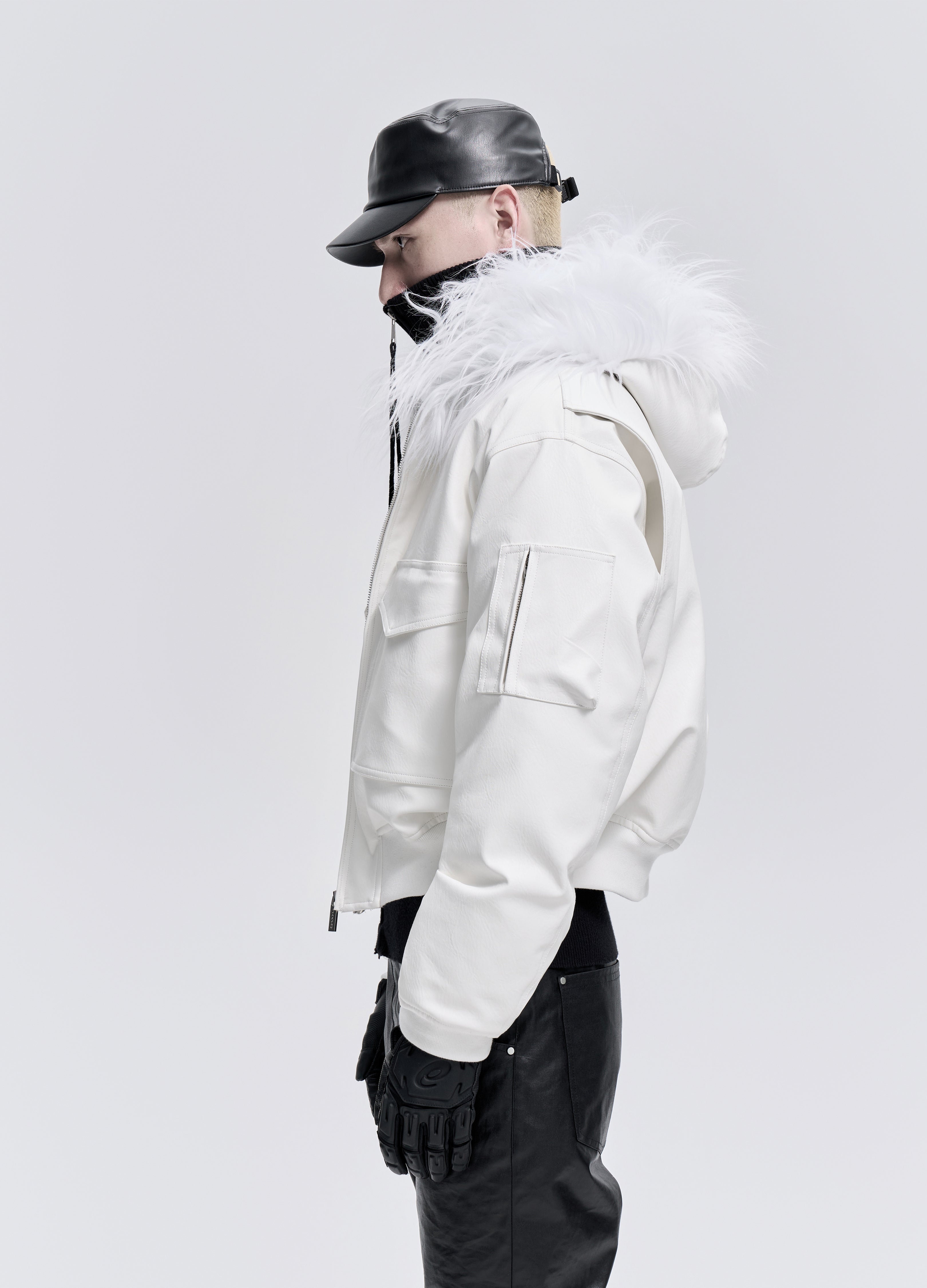 25FW WHITE FUR PARKA DOWN