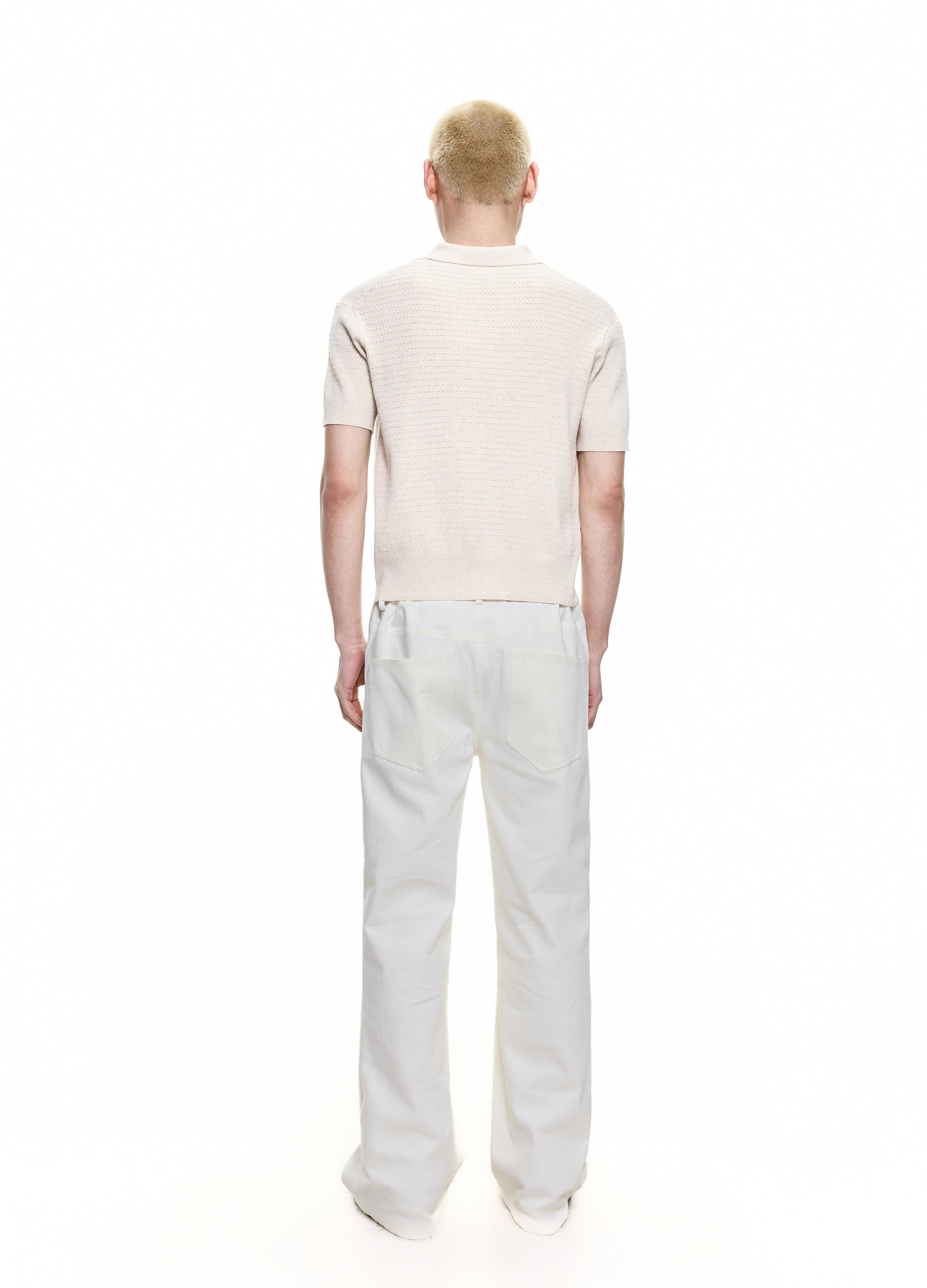 26SS OPEN-KNIT RESORT POLO