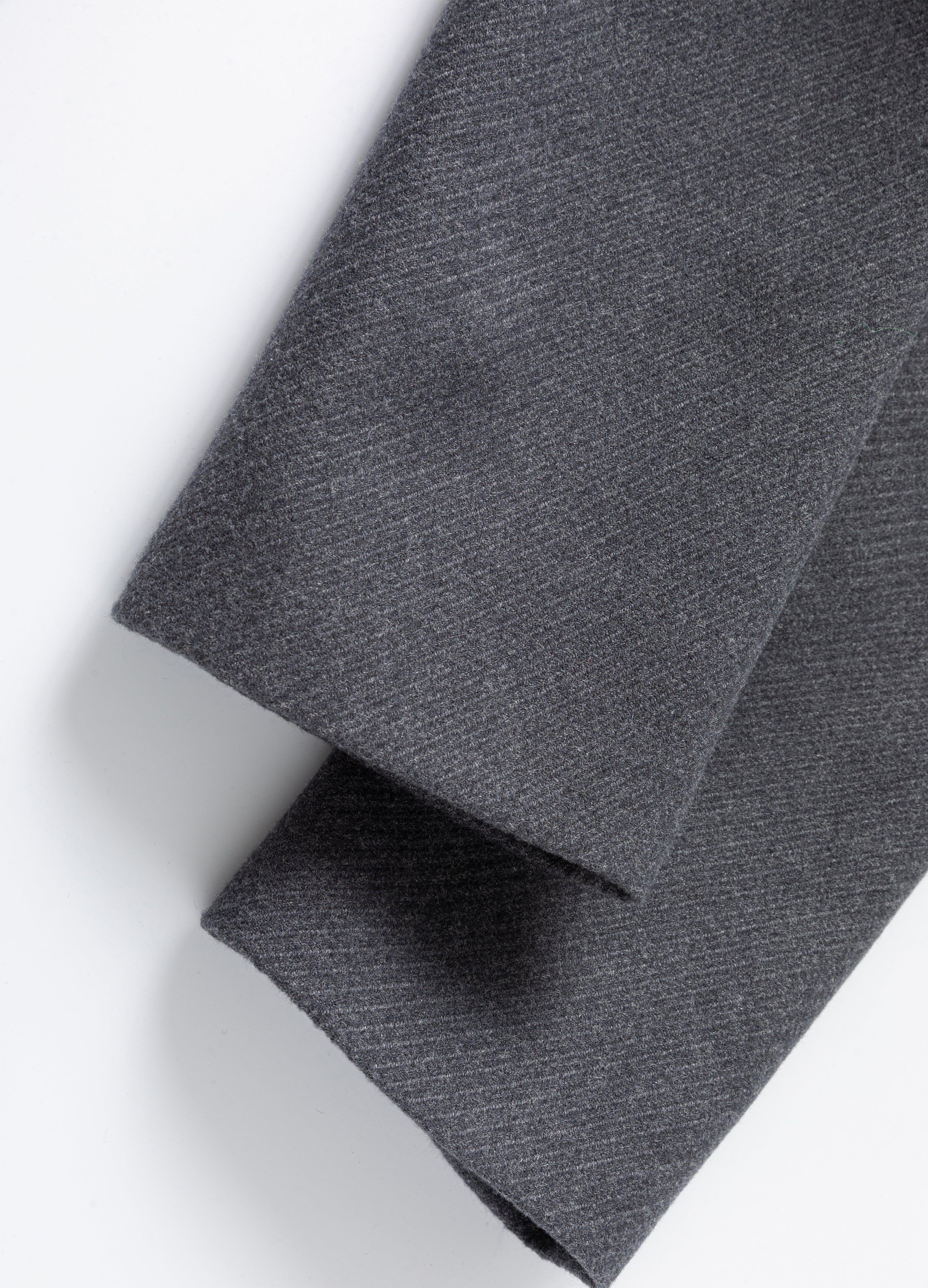 25FW GREY WAISTED WOOL OVERCOAT