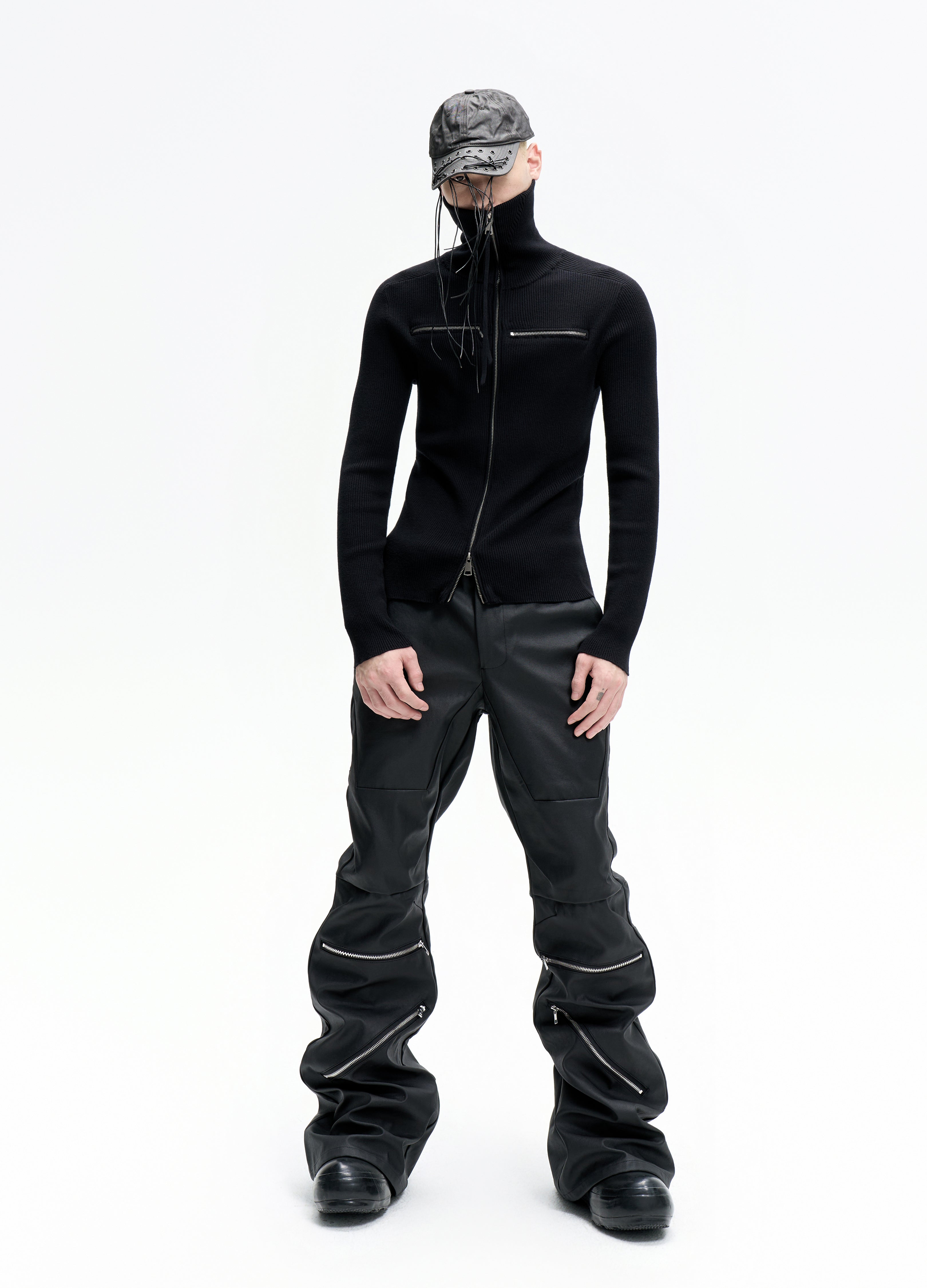 25FW DUAL-ZIP HIGH NECK KNIT