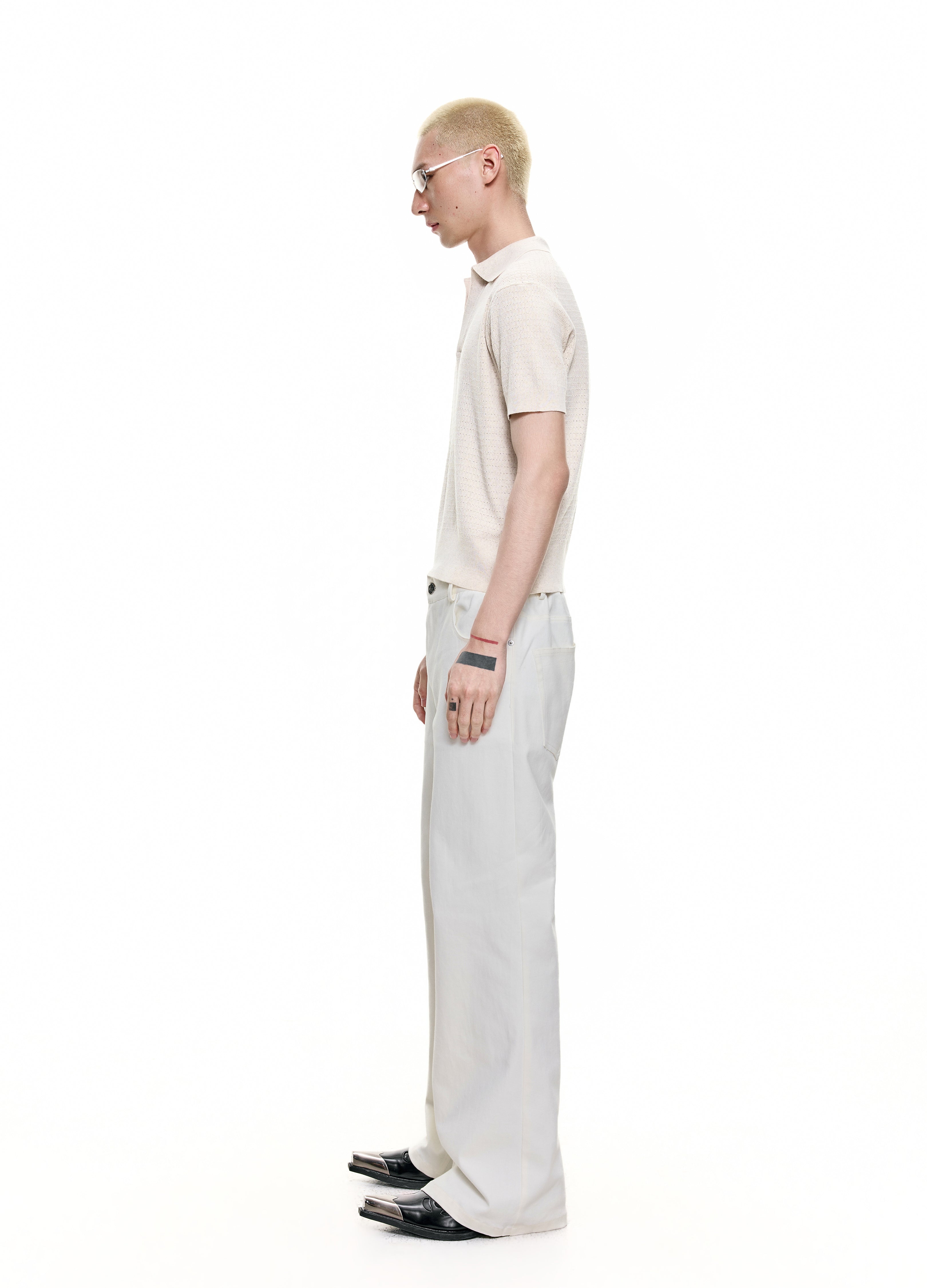 26SS OPEN-KNIT RESORT POLO