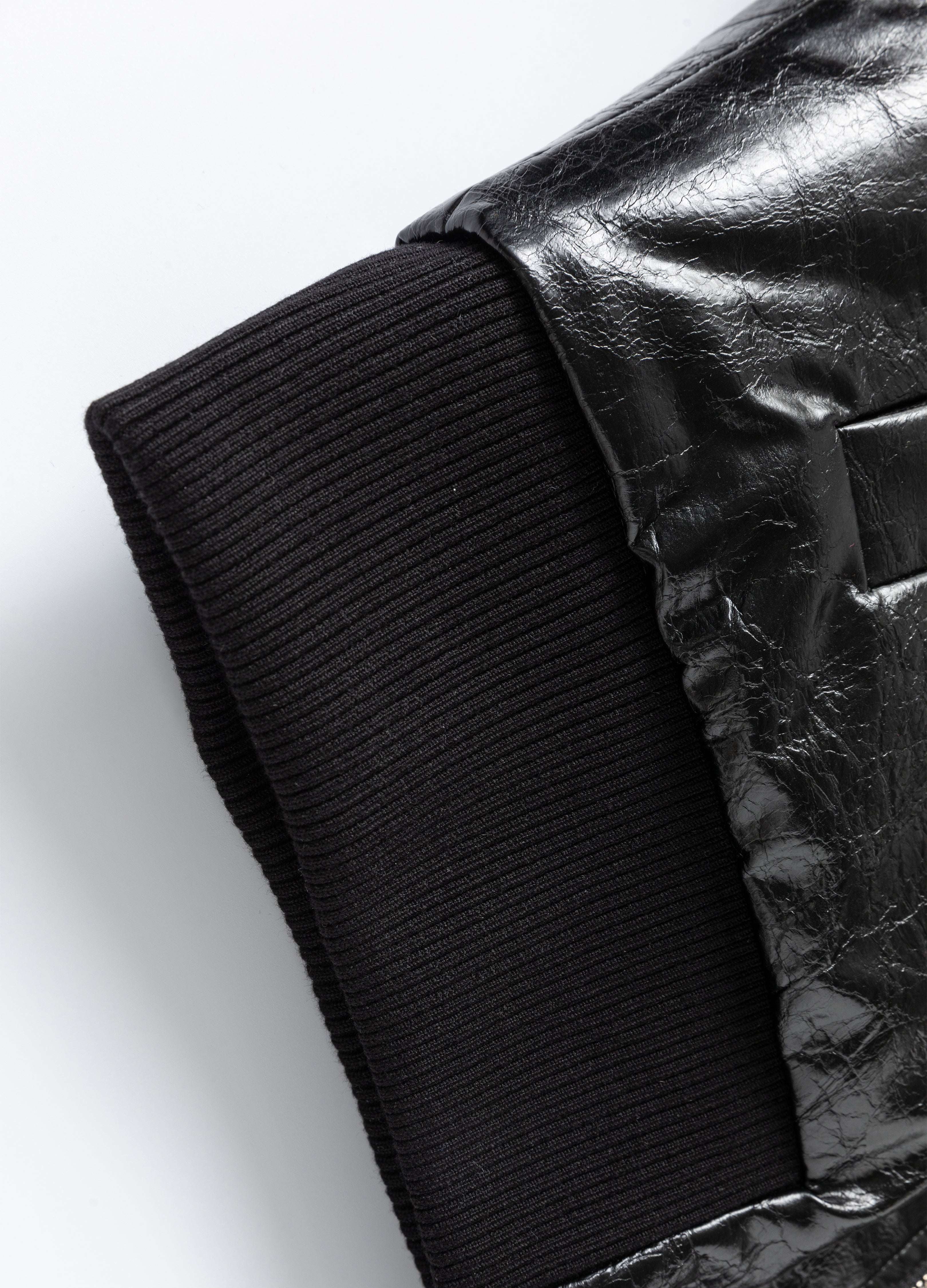 GIACCA IMBOTTITA IN PELLE PLISSETTATA 25FW