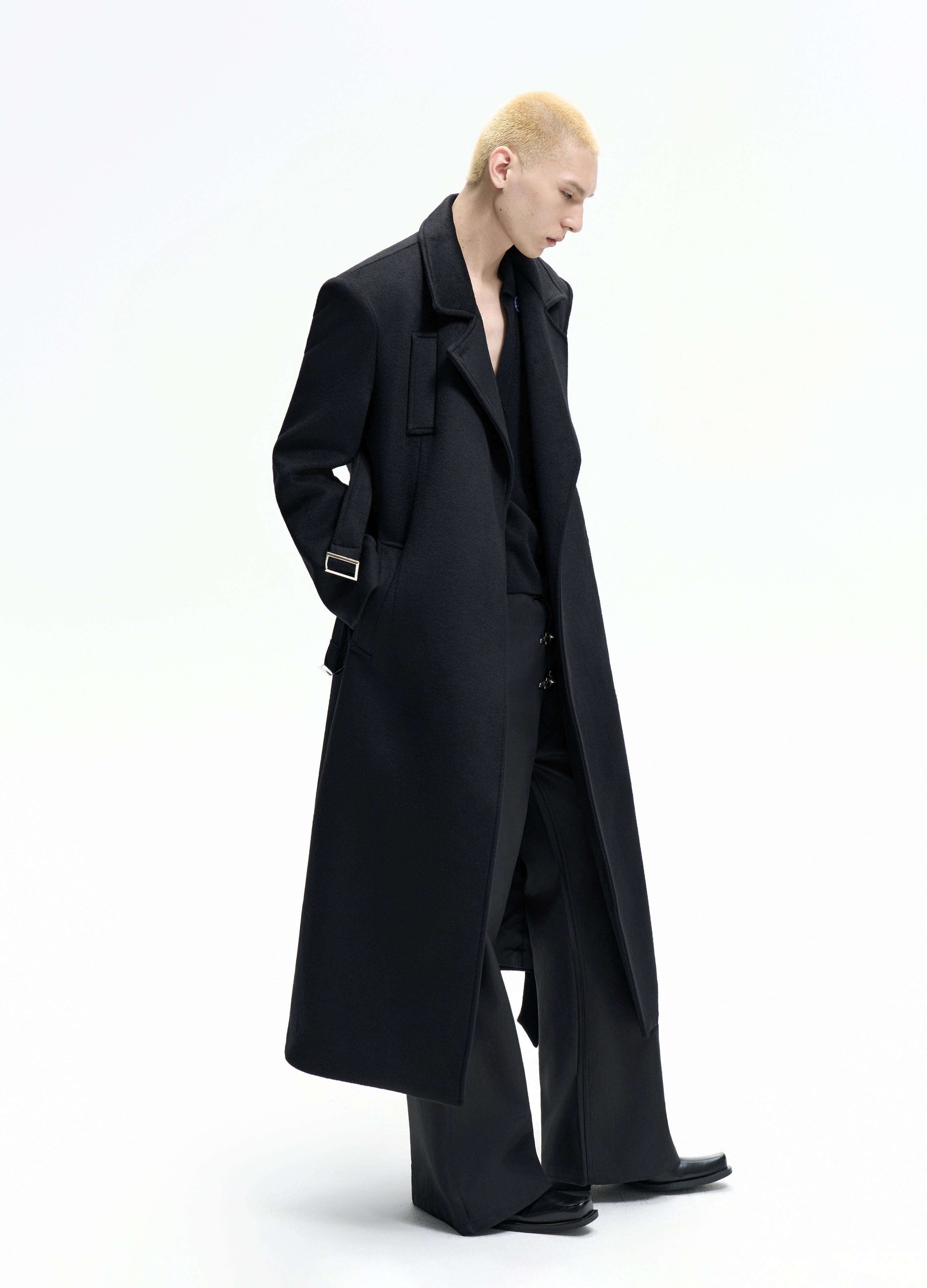 25FW DOUBLE-BELT WOOL COAT