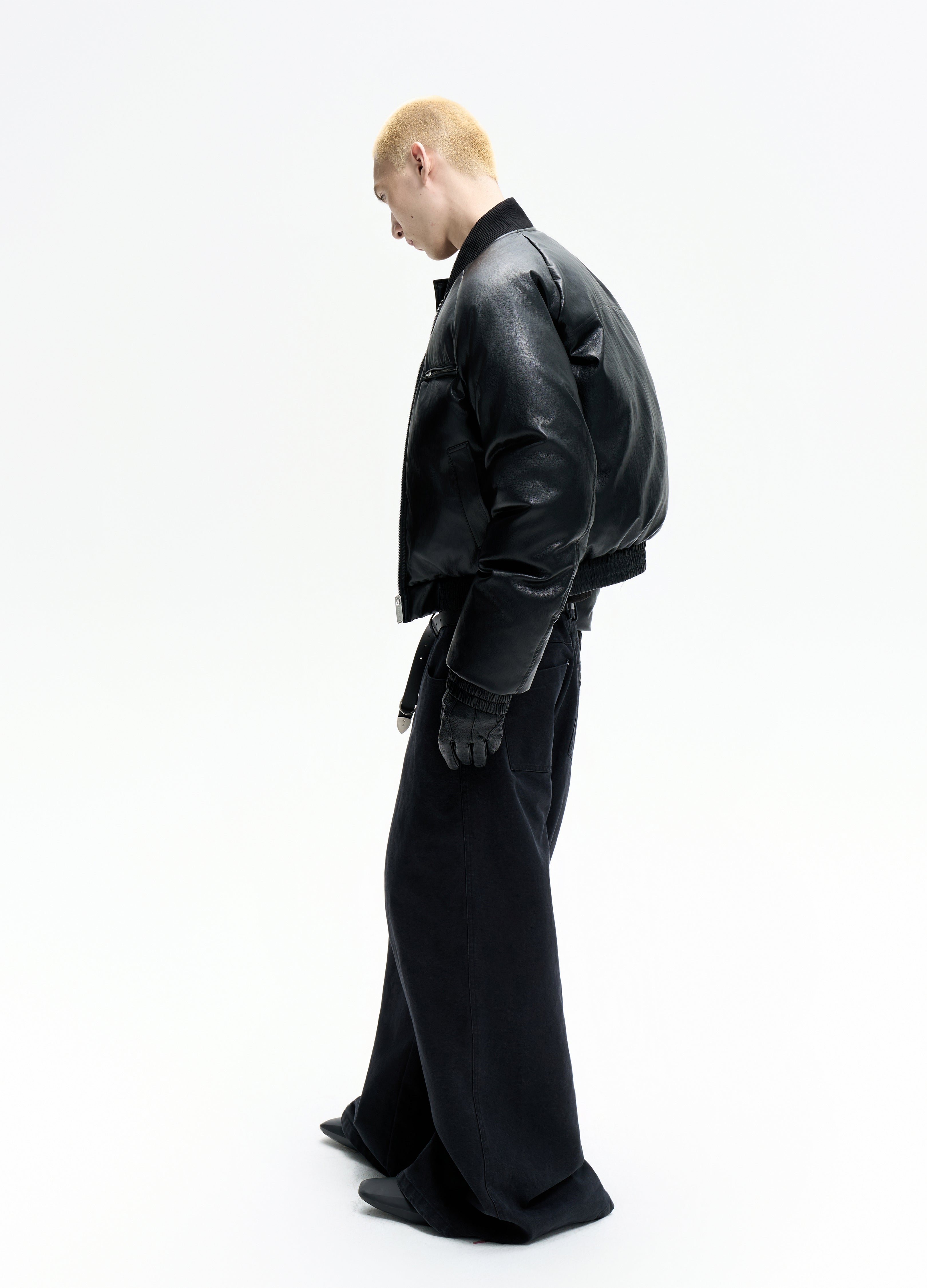 25FW LEATHER PUFFER BOMBER