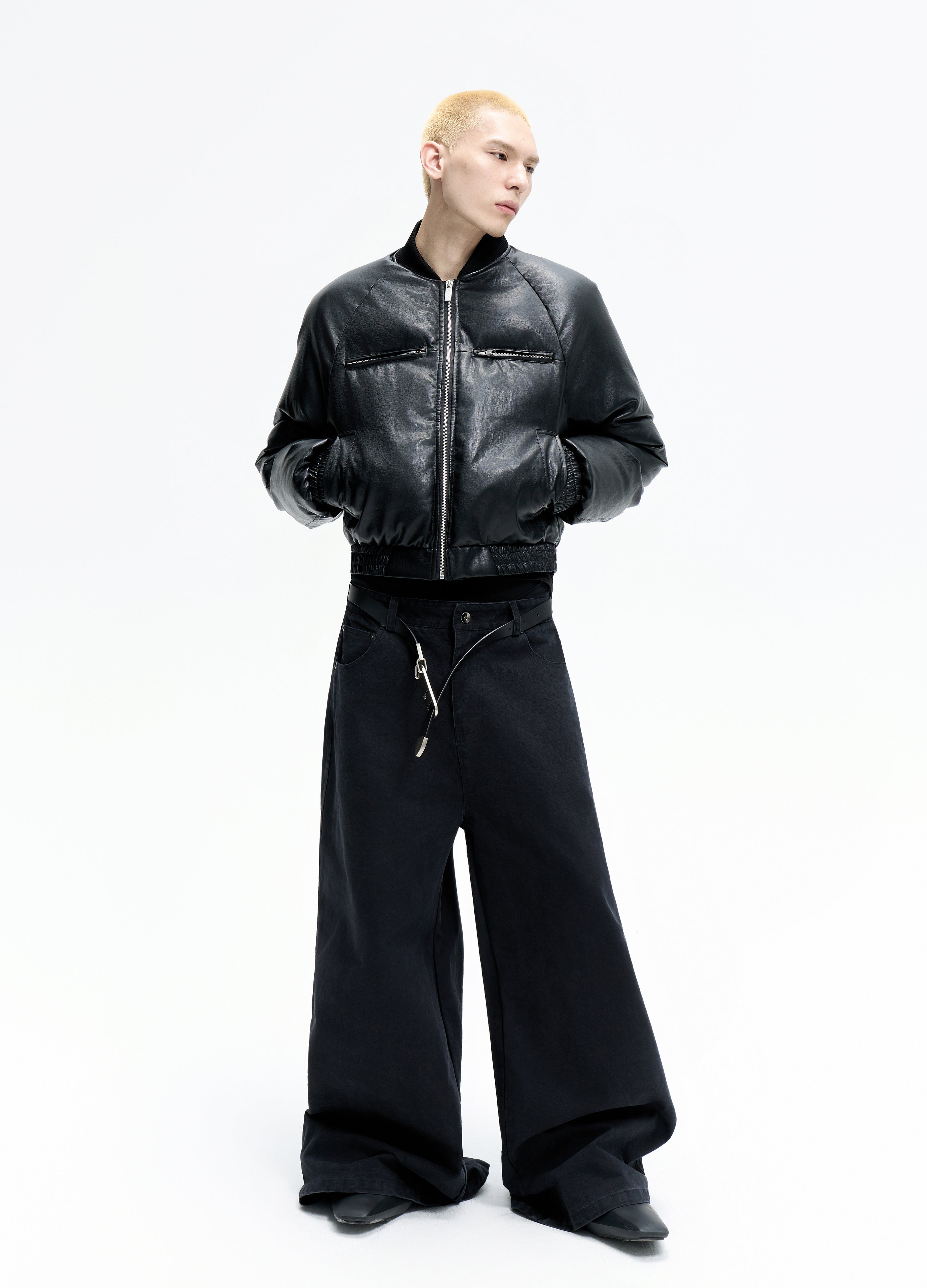 25FW WASHED BLACK BAGGY DENIM