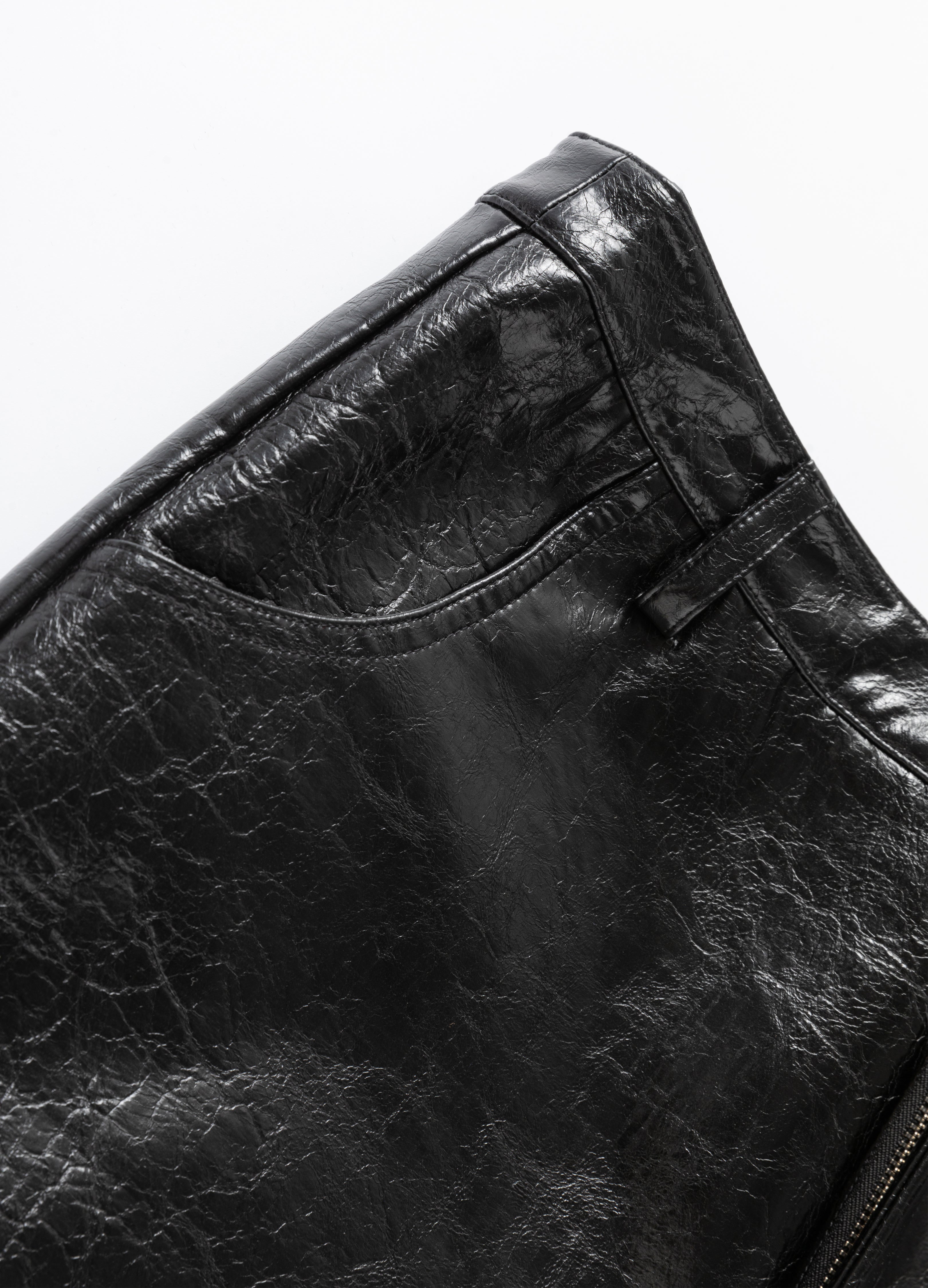 25FW RADIANT PLEAT LEATHER PANTS