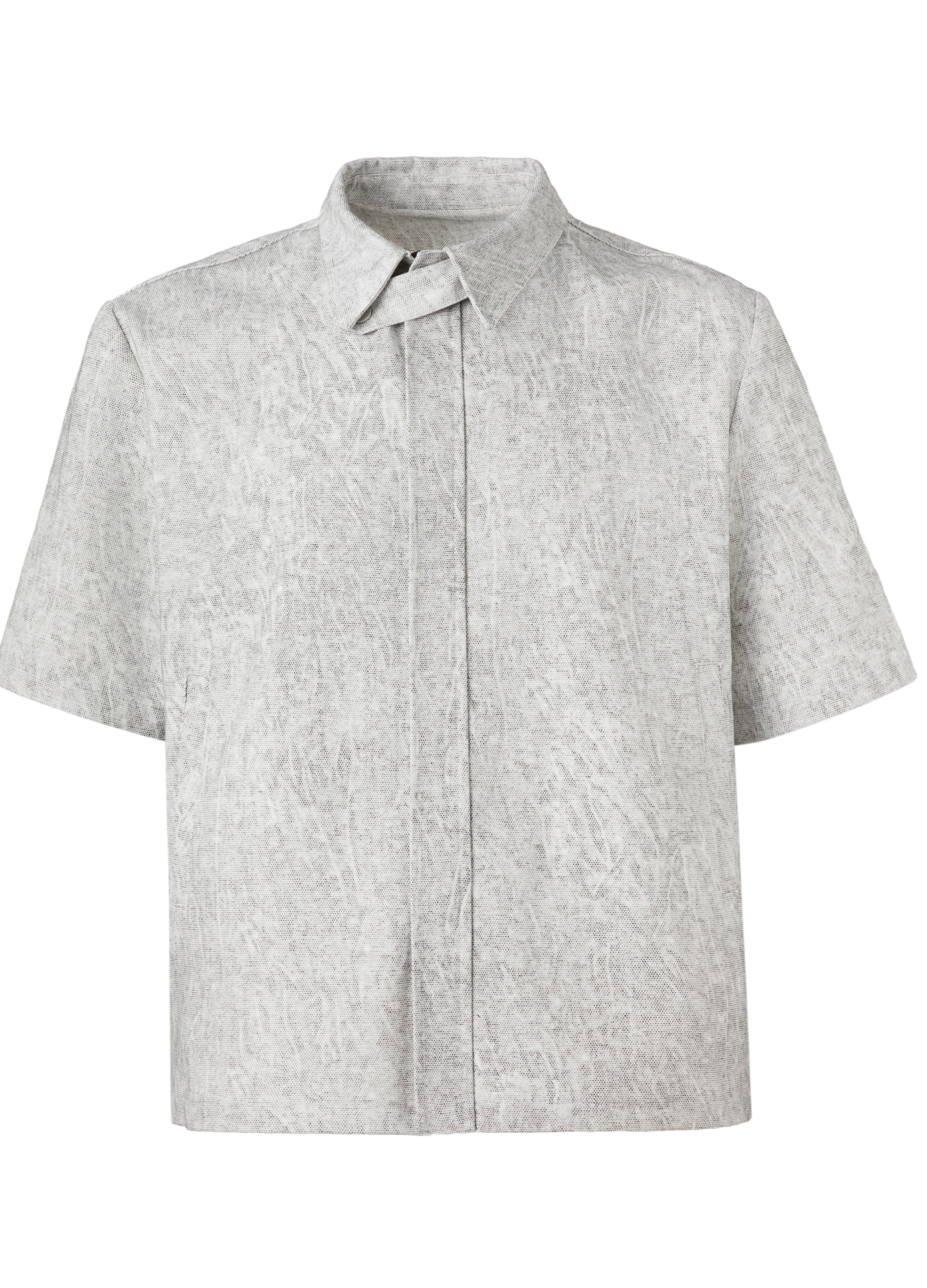 CAMICIA CON ZIP VEIN GRIGIA 25SS