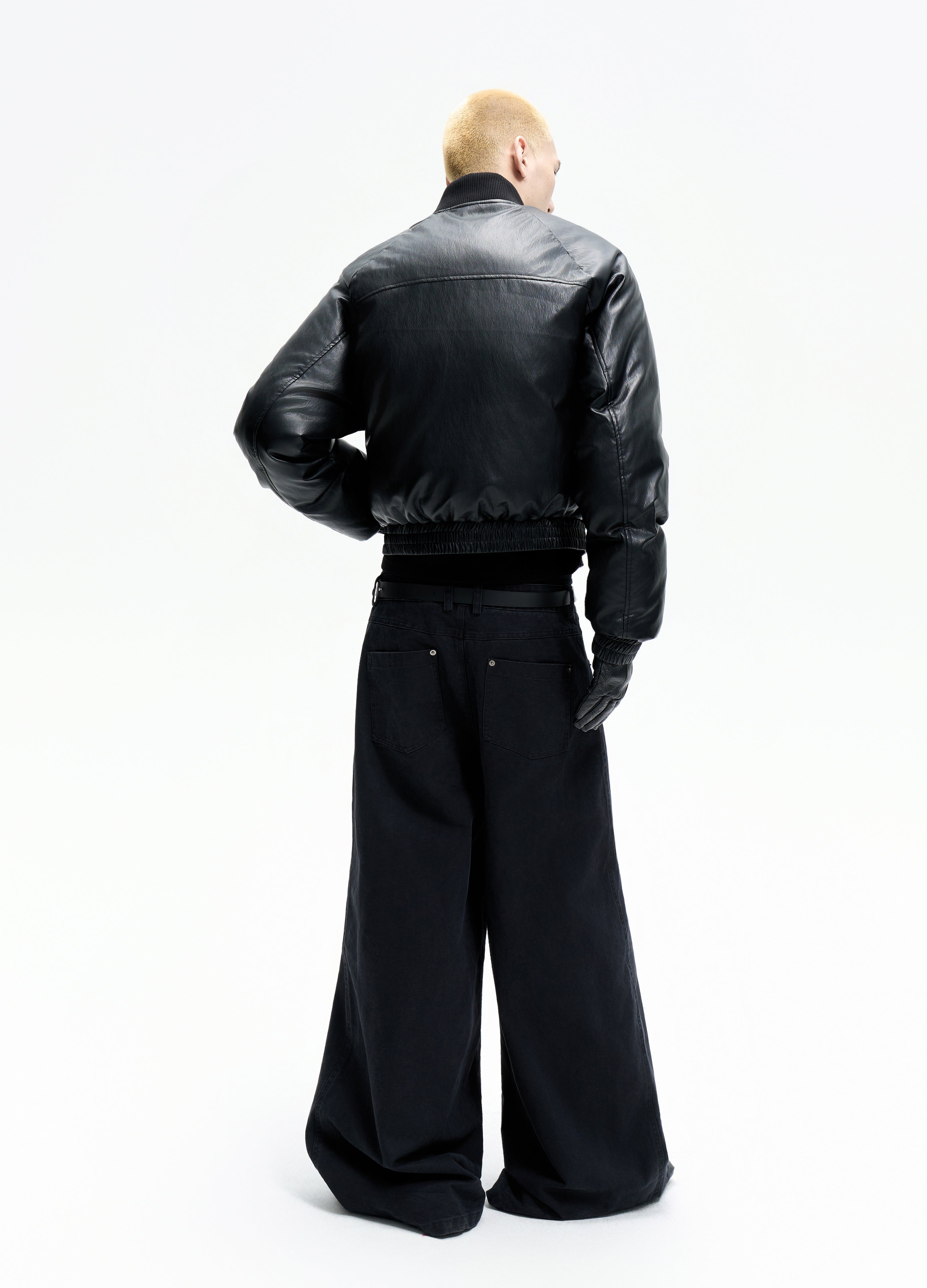 25FW WASHED BLACK BAGGY DENIM