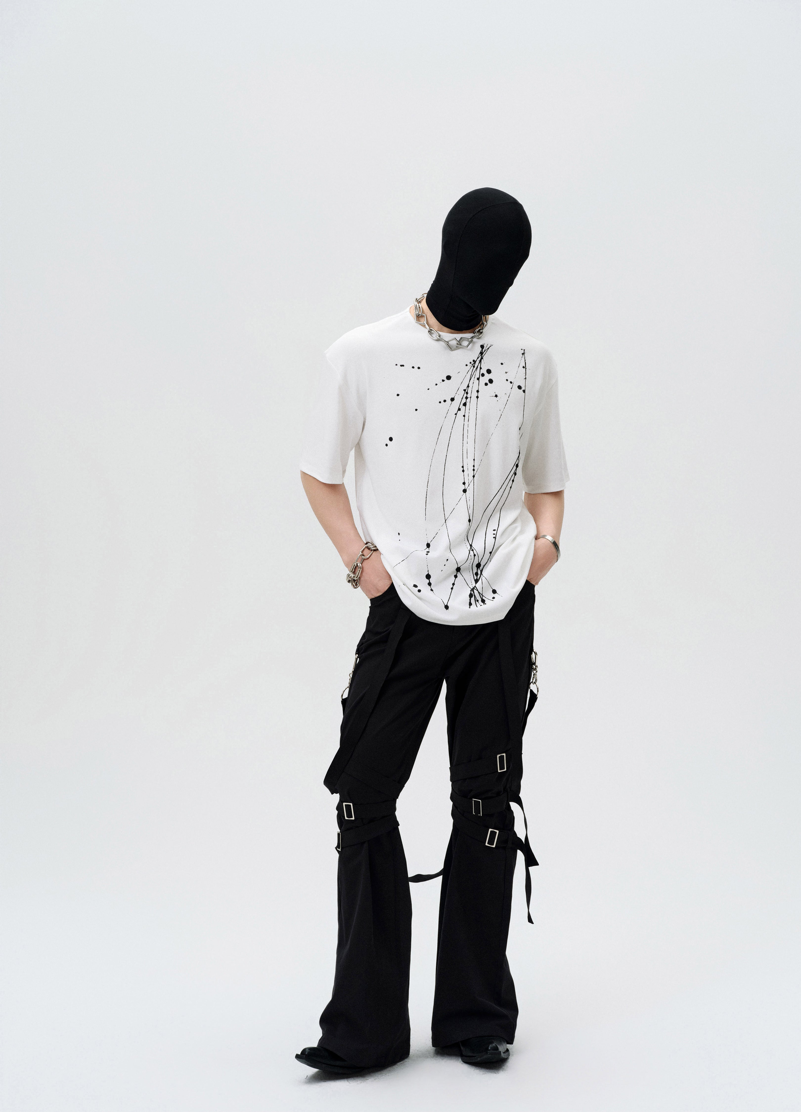 PANTALONI A ZAMPA CON CINTURINI FUSED 25SS