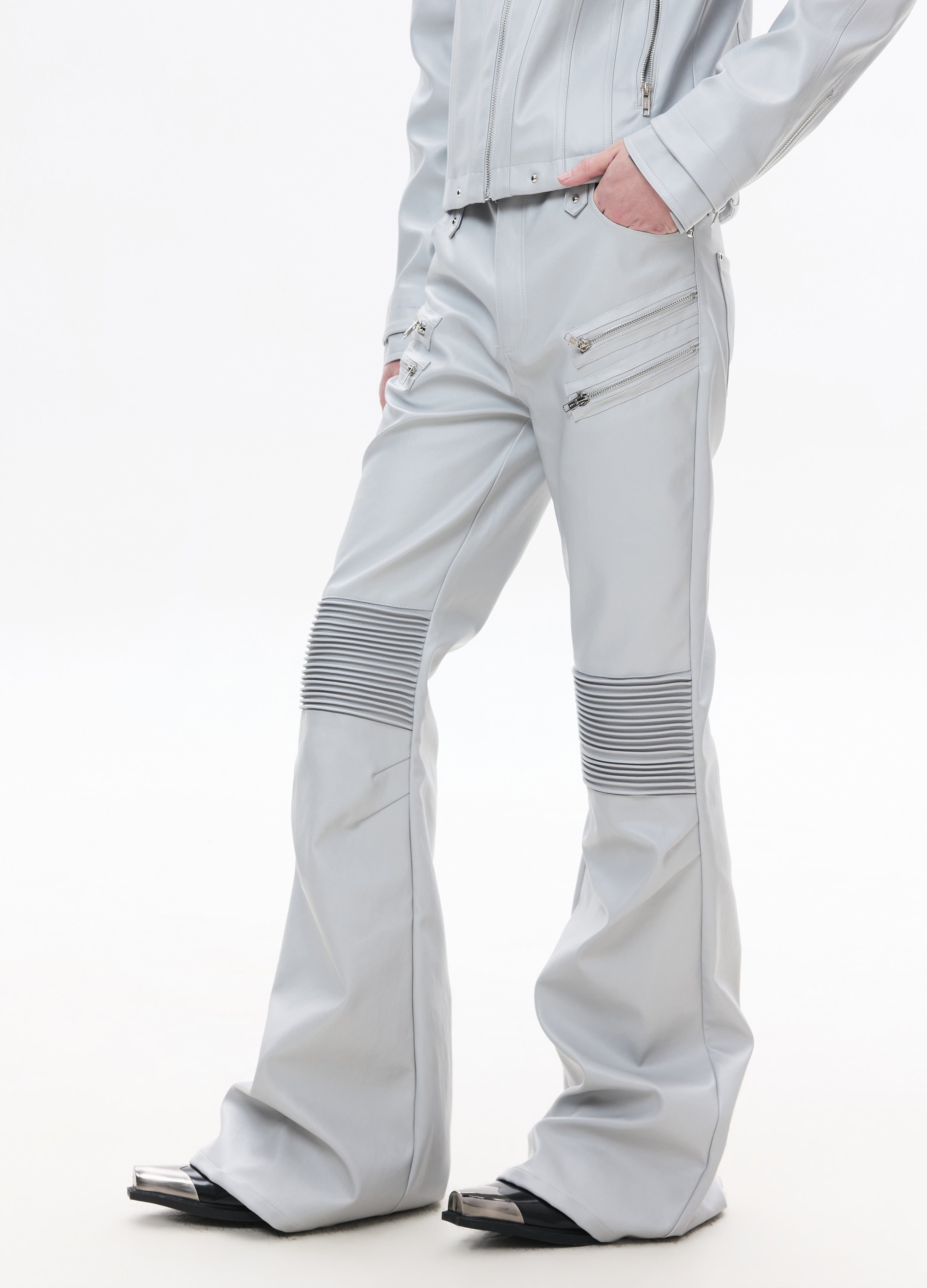26SS LIGHT ARMORED ZIP FLARE PANTS