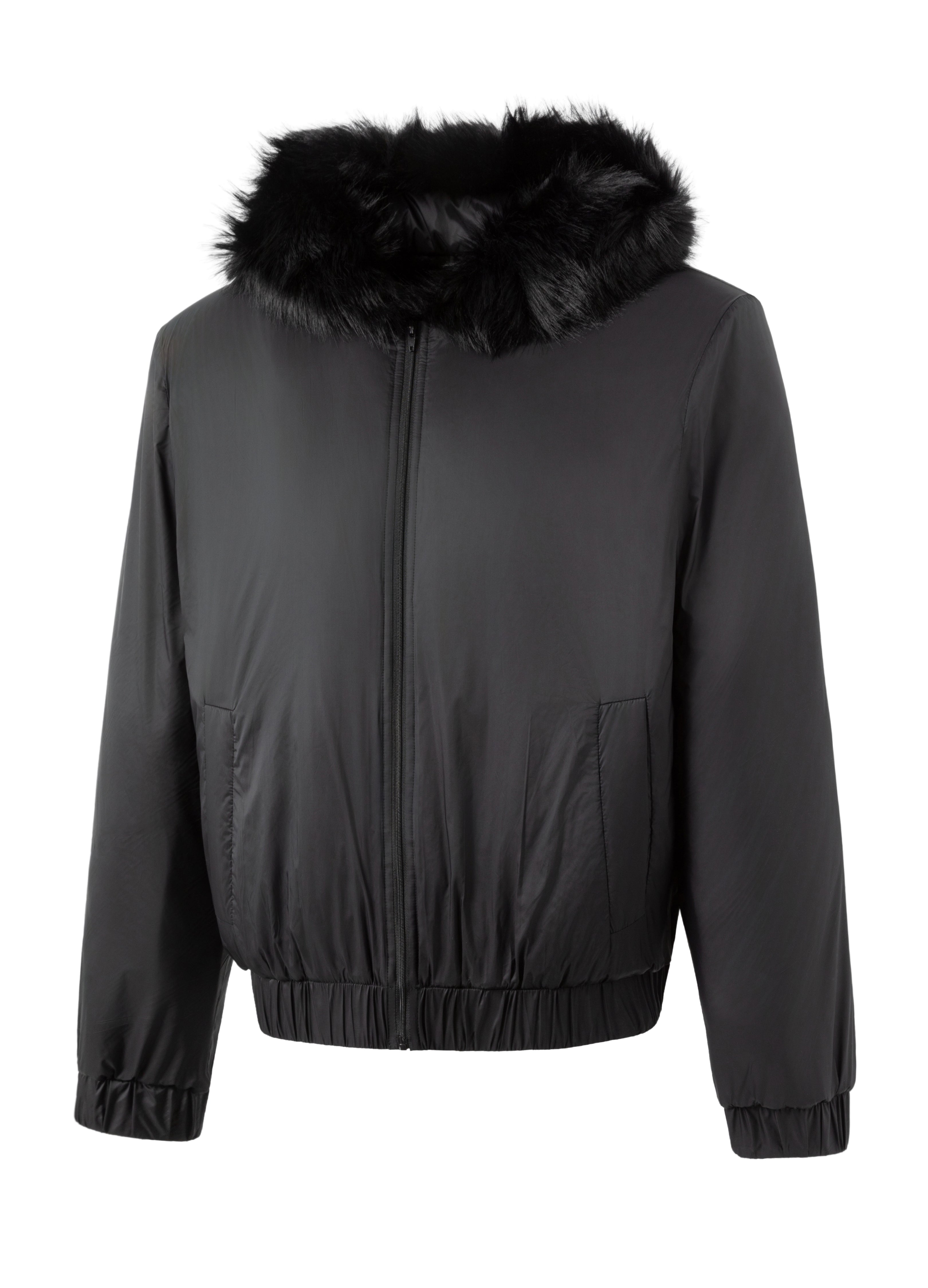 25FW FUR HOODED PUFFER JACKET