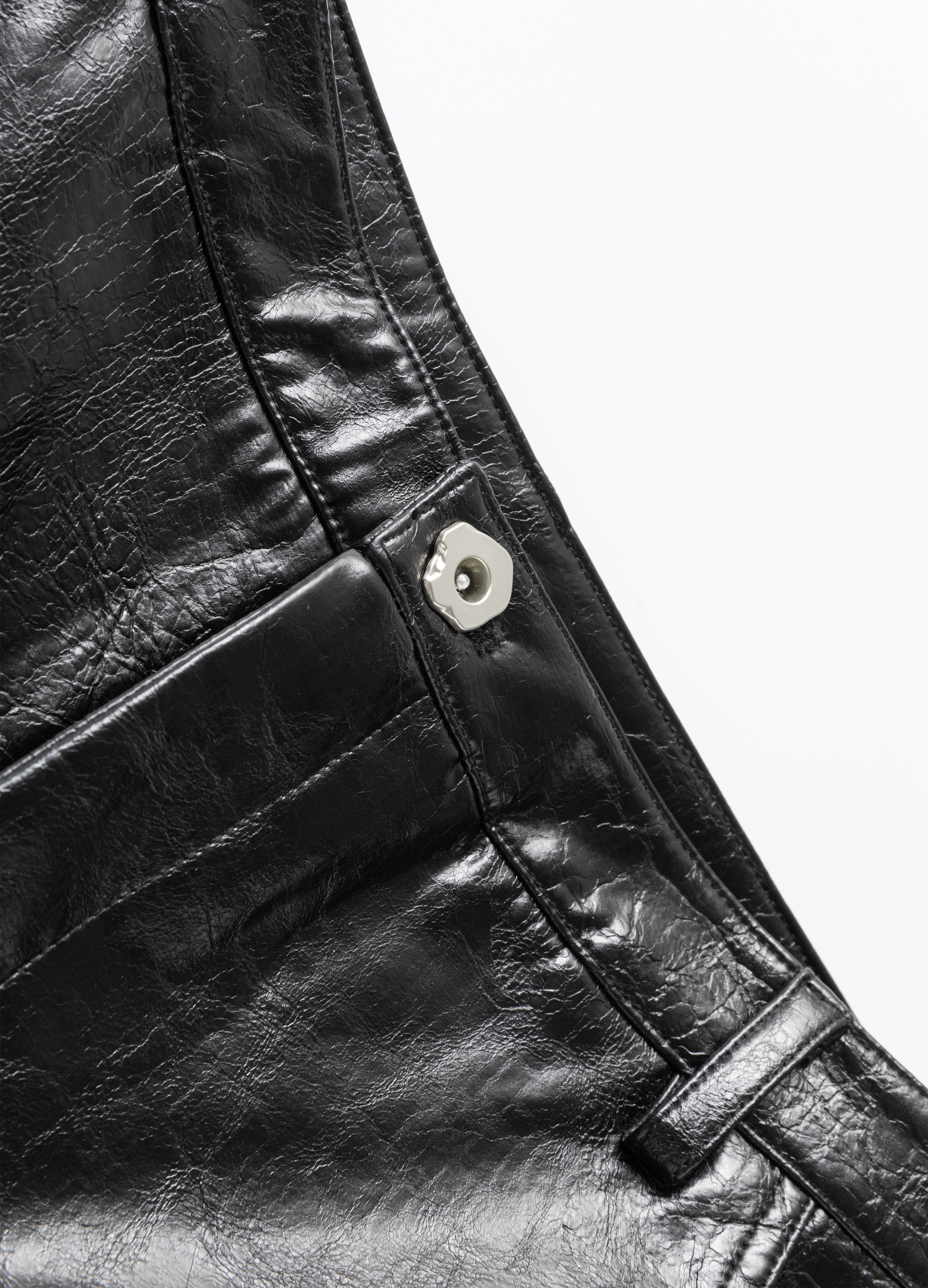 25FW RADIANT PLEAT LEATHER PANTS