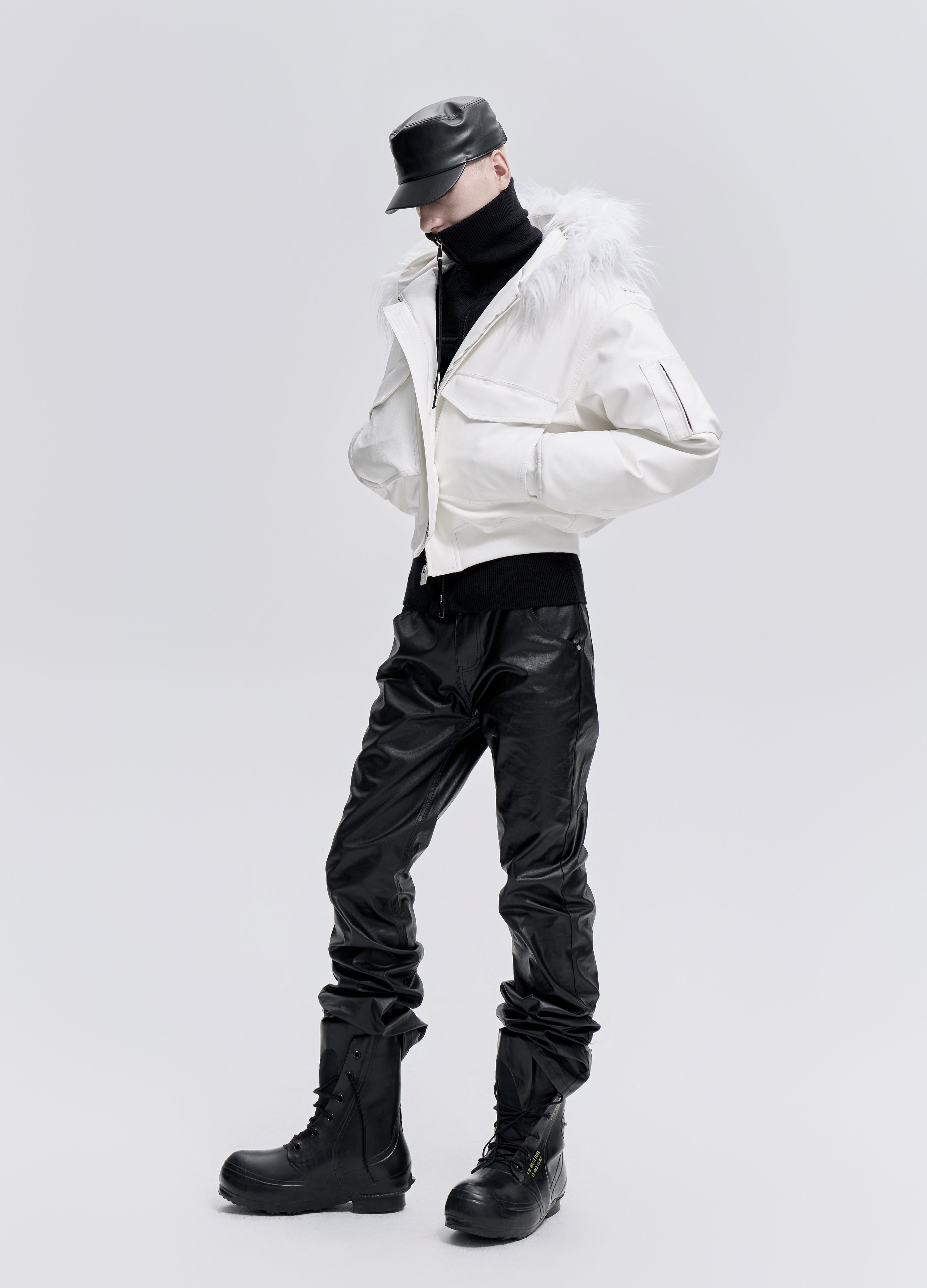 25FW WHITE FUR PARKA DOWN