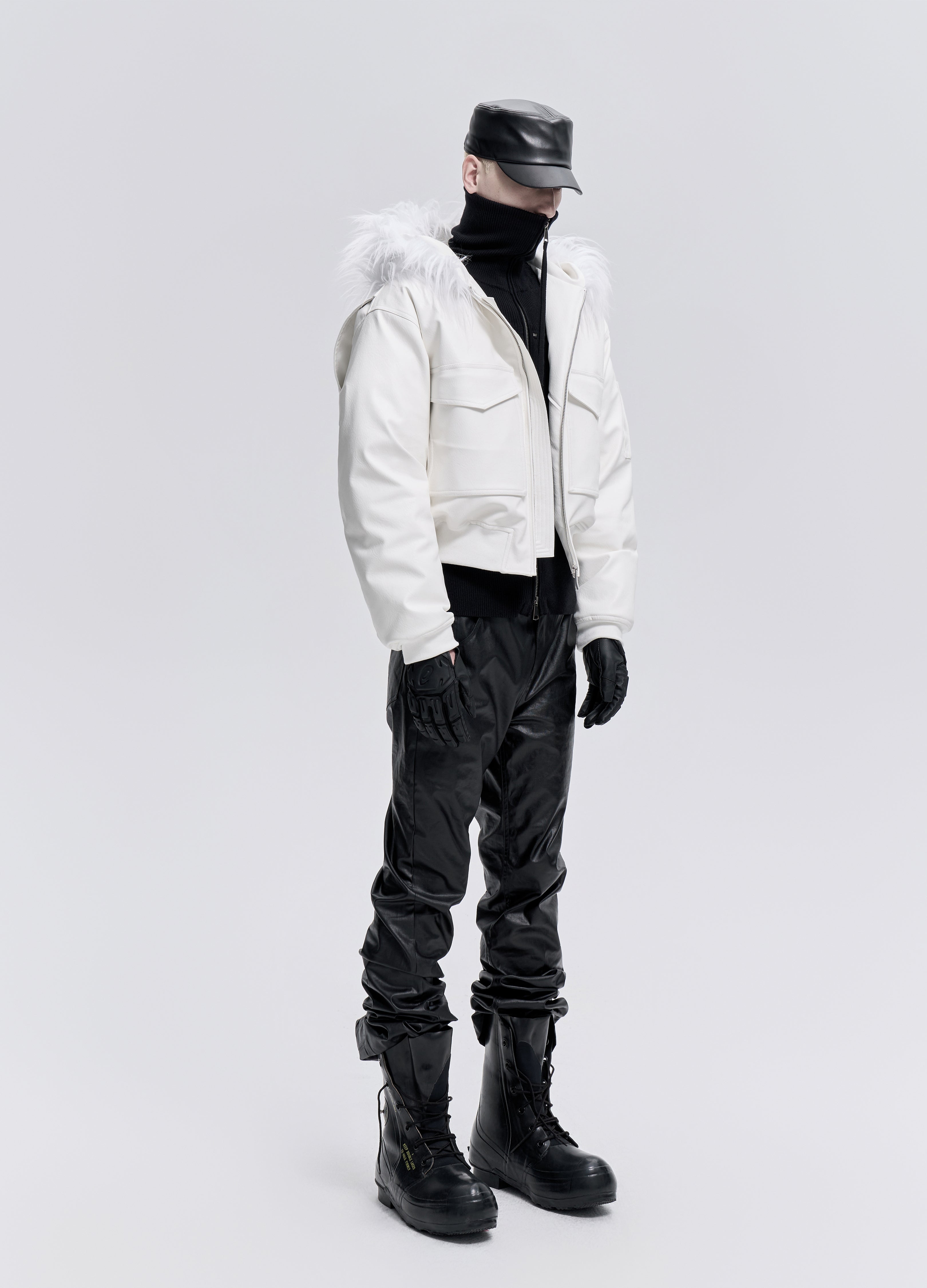 25FW WHITE FUR PARKA DOWN