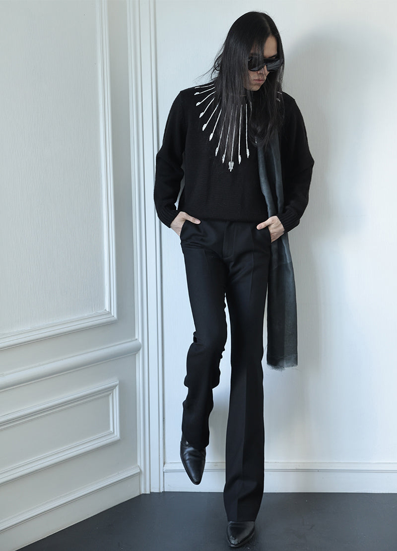 WOOL SKINNY TROUSERS