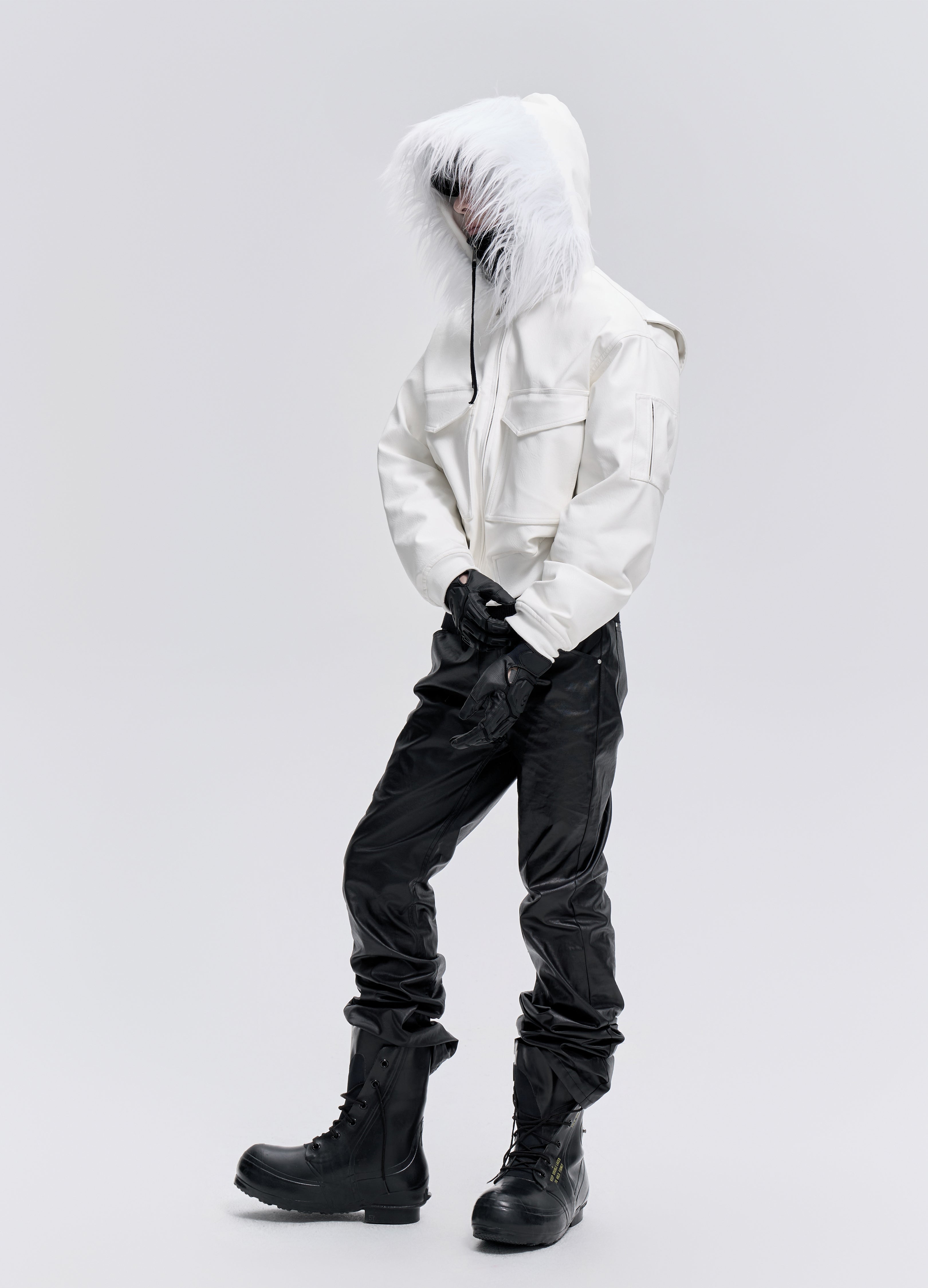 25FW WHITE FUR PARKA DOWN
