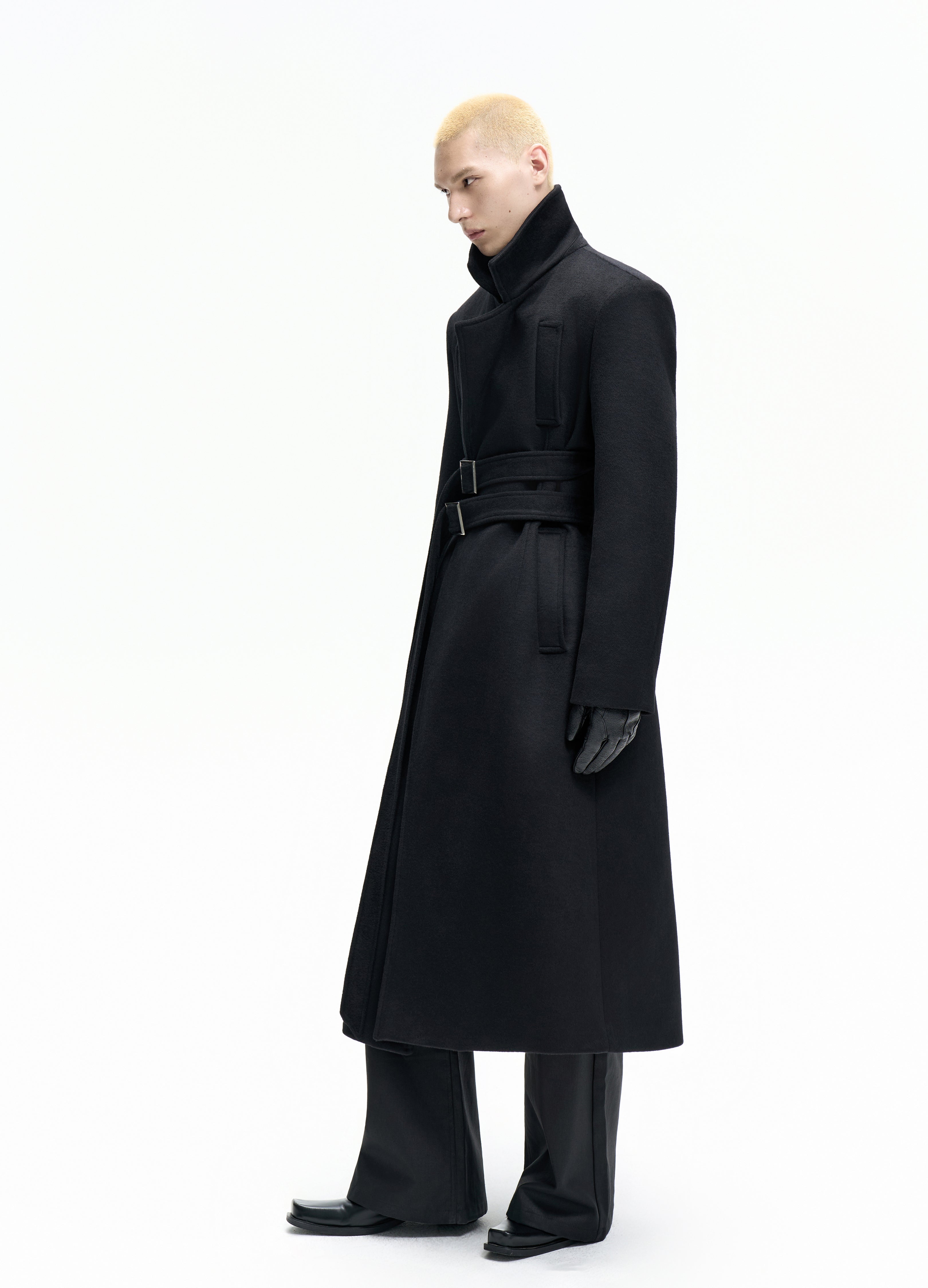 25FW DOUBLE-BELT WOOL COAT