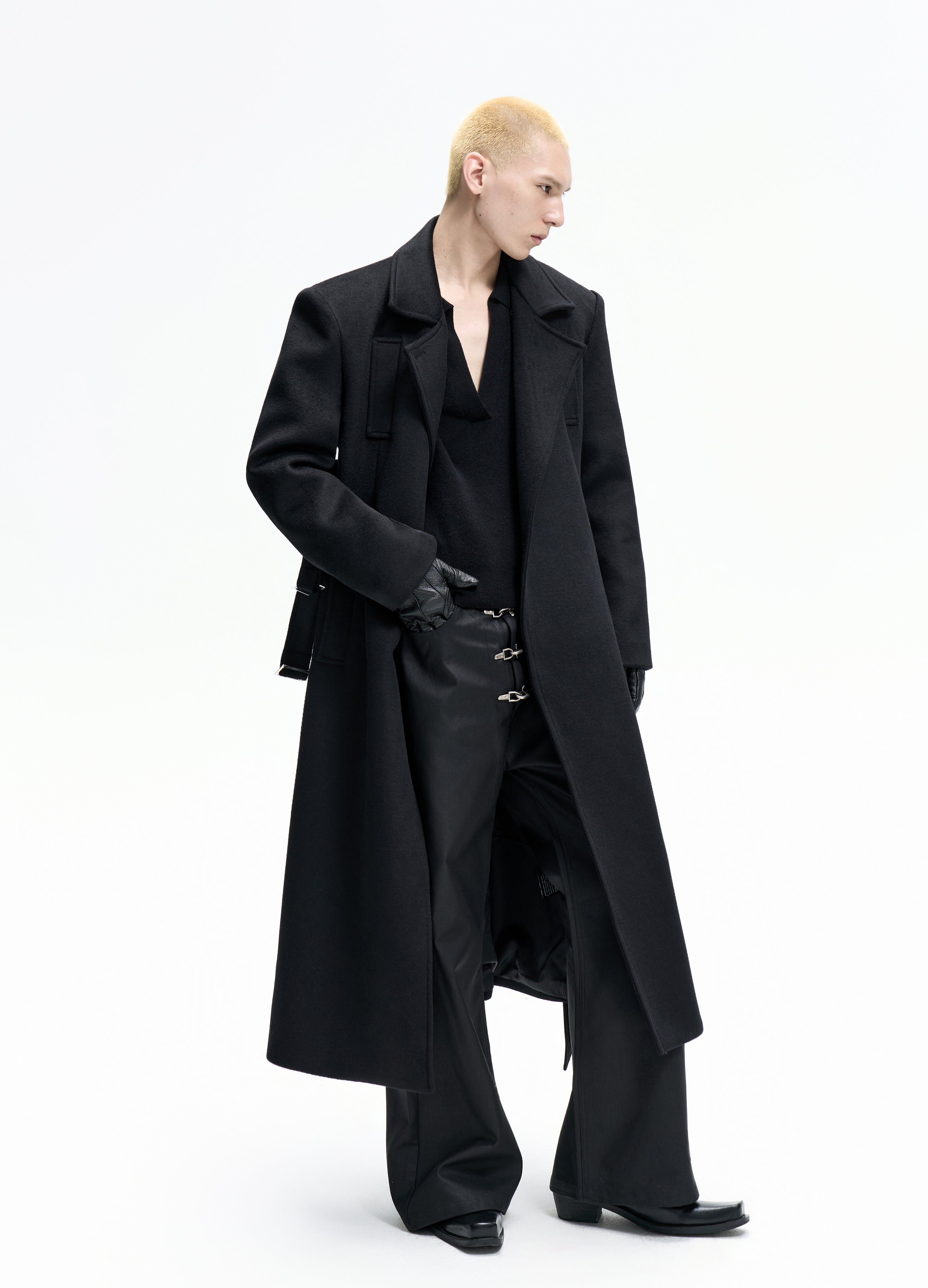 25FW DOUBLE-BELT WOOL COAT