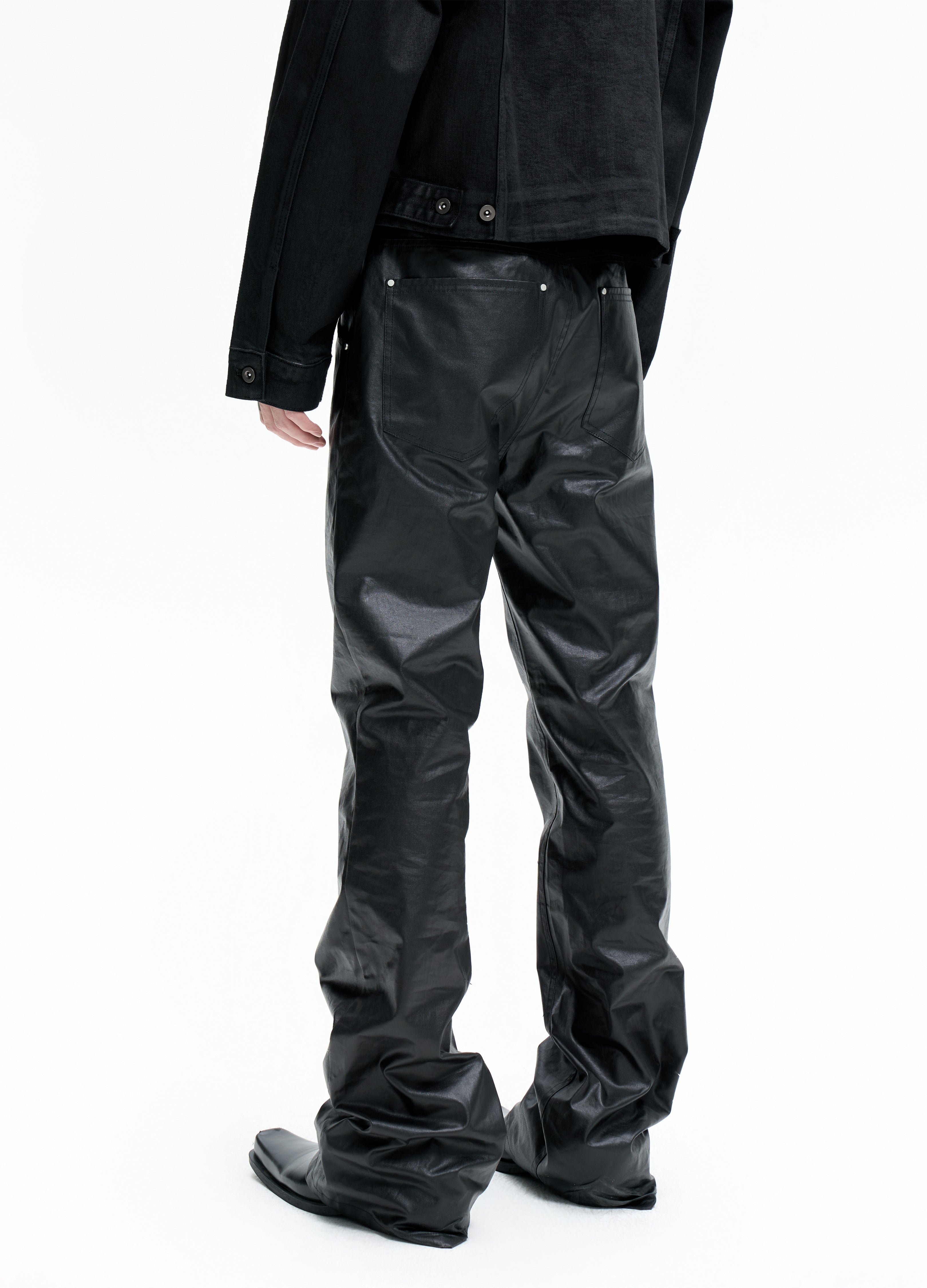 25FW WAXED SKINNY STACKED PANTS