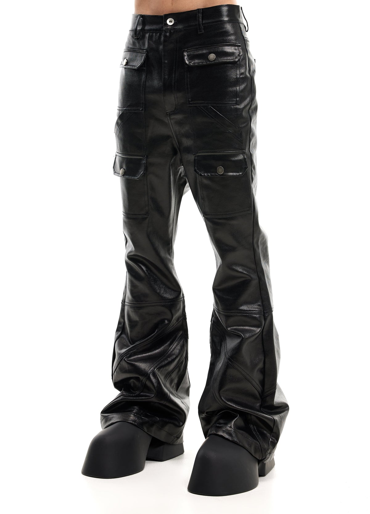 frkm scd dark denimpants FRKM SCD｜AVIATOR BUCKLE WAXED DENIM