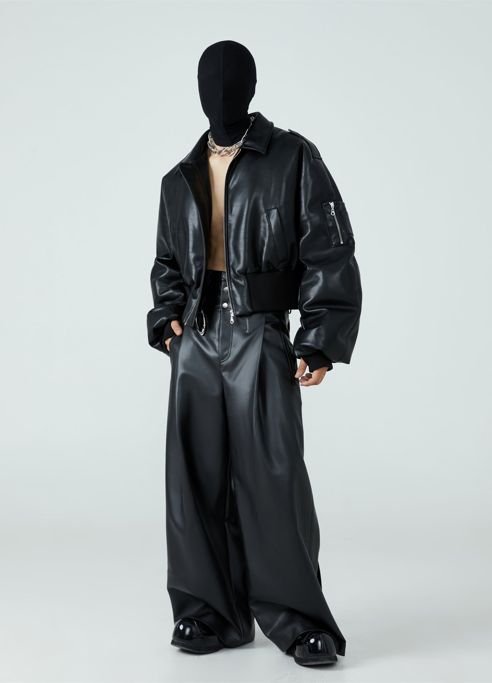 23FW Guardian PU Leather Down Jacket