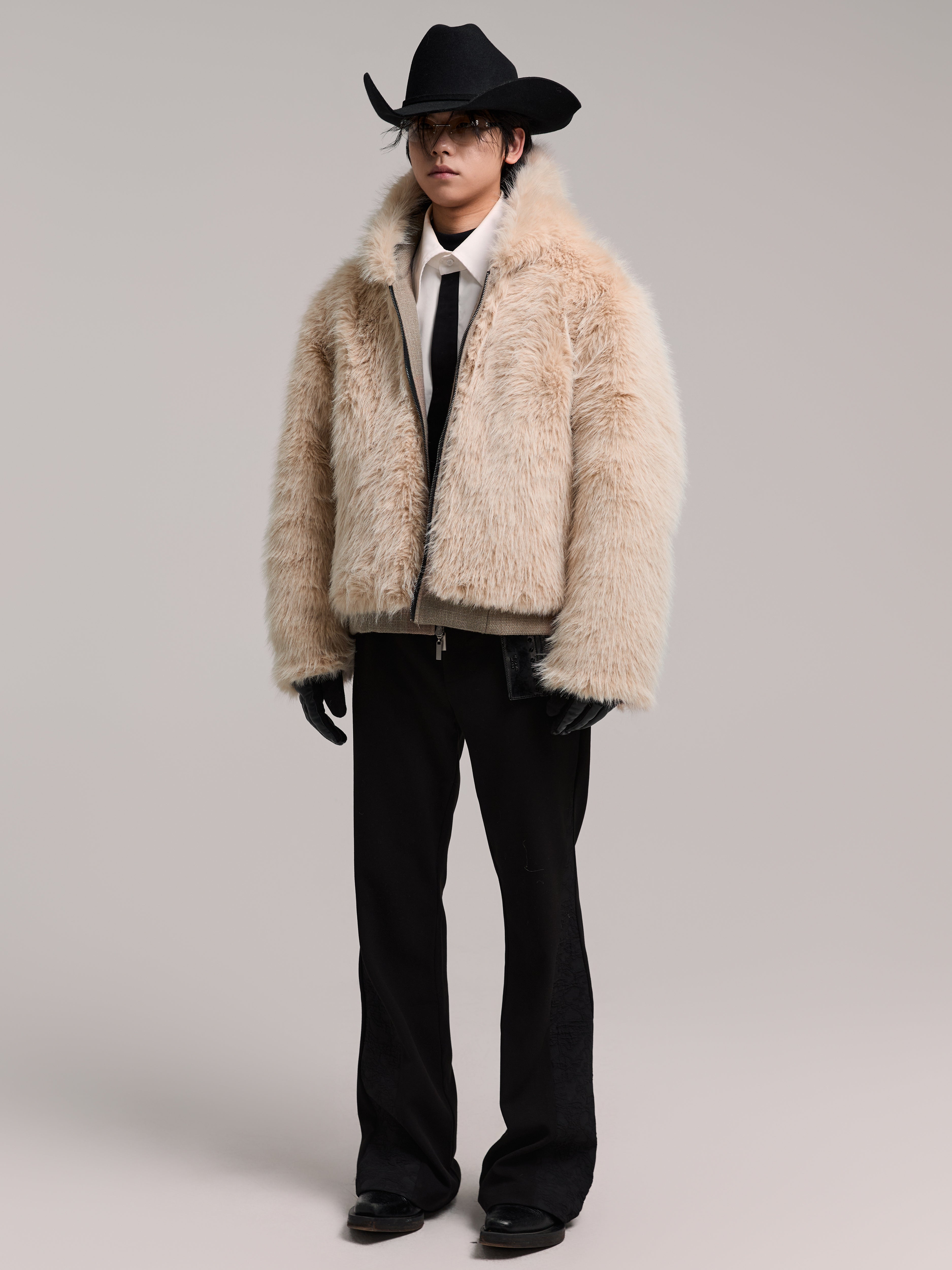 24AW "Vulture" Carved Velvet Inside-Out Jacket