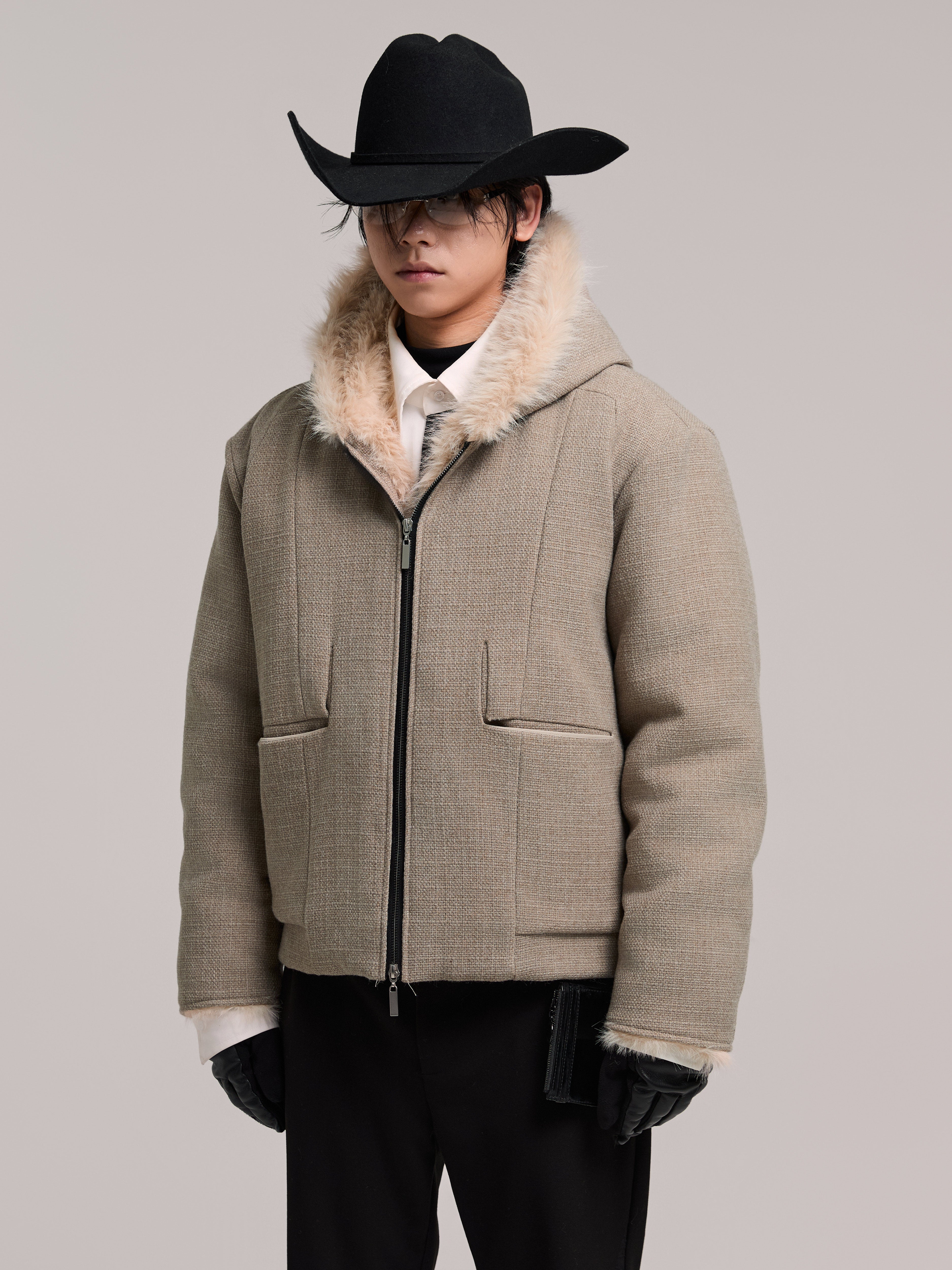 Giacca in velluto intagliato al rovescio "Vulture" 24AW