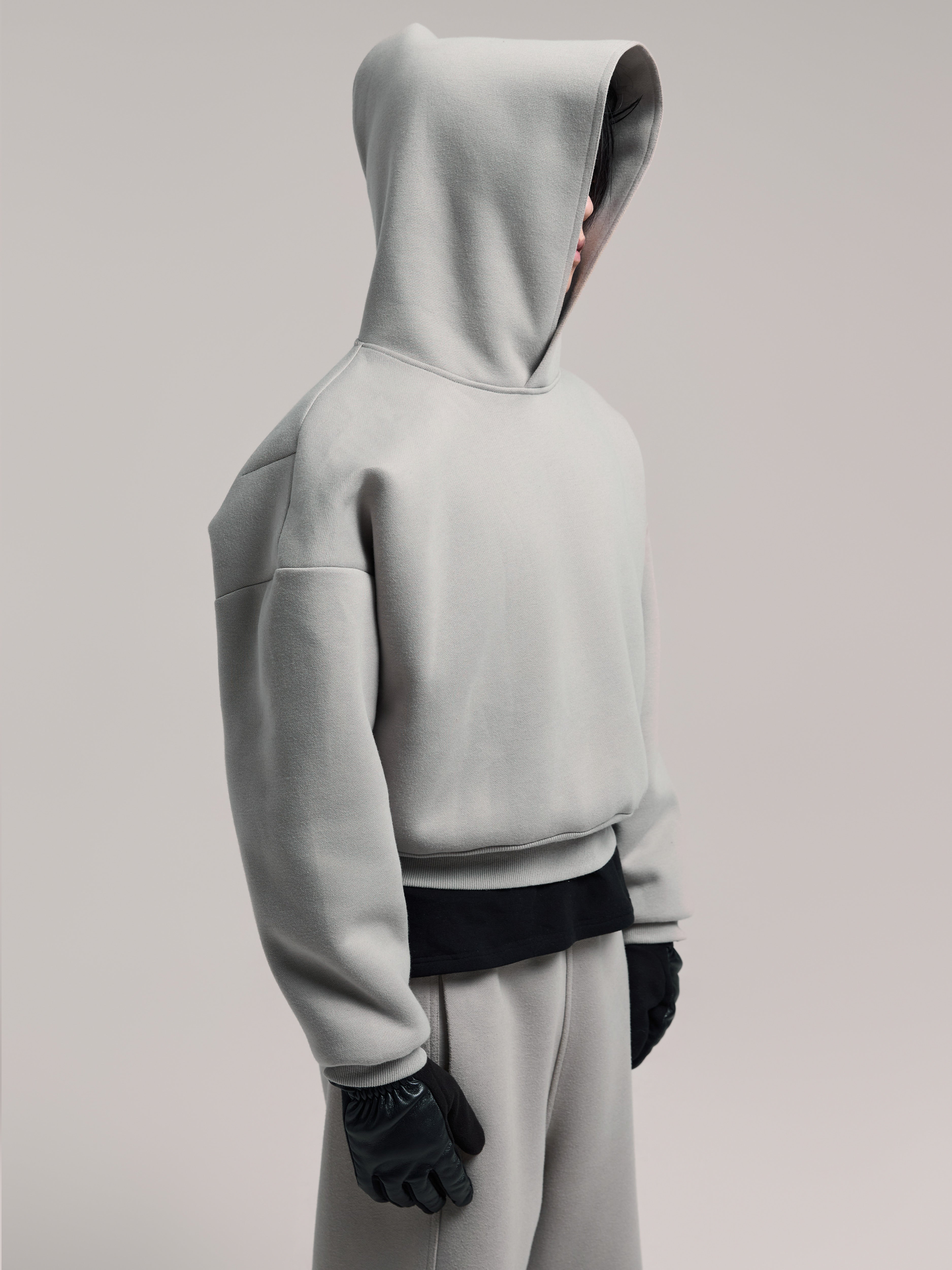 Felpa con cappuccio pesante 24AW Monkley Grey 600G