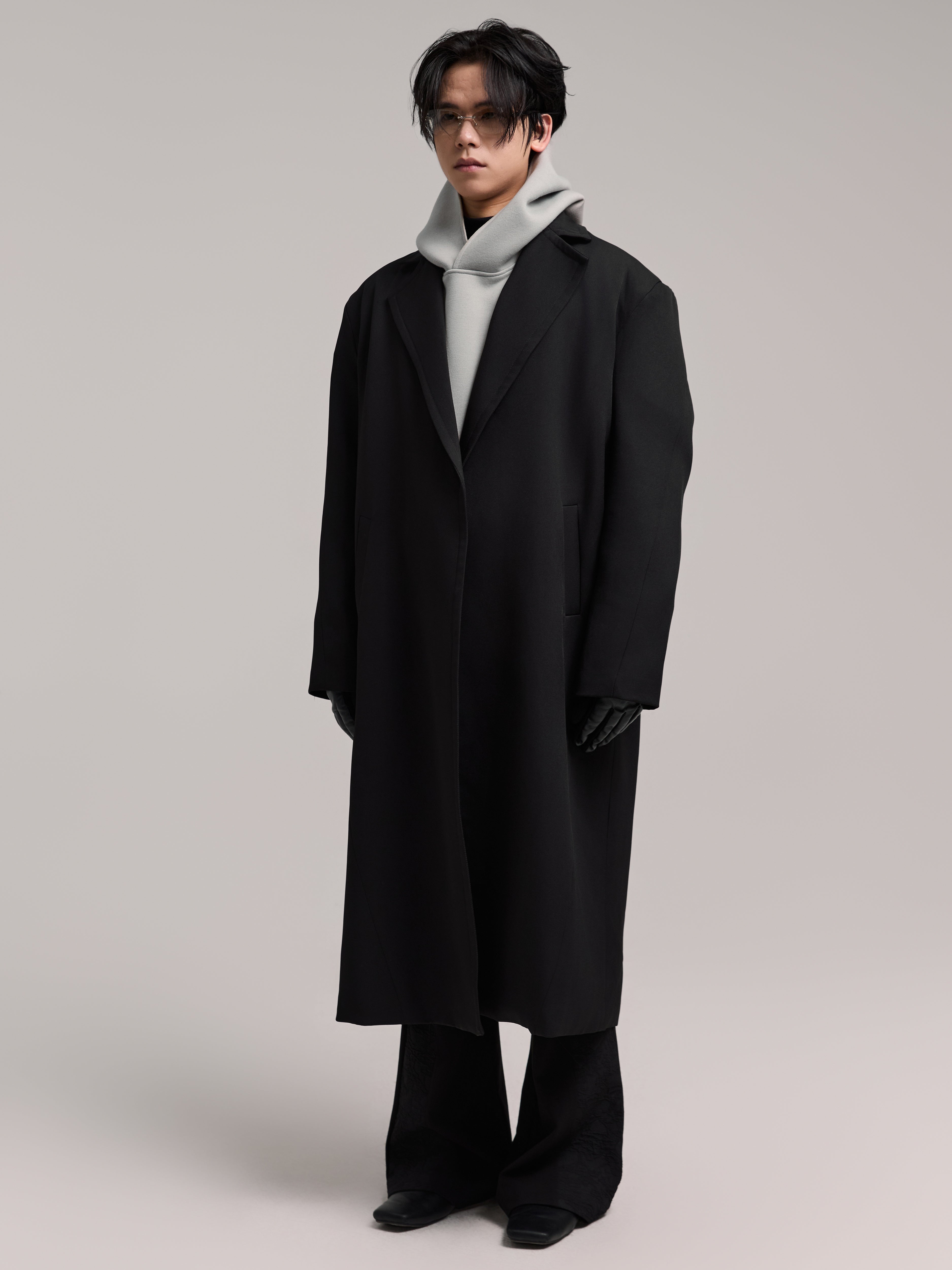 Felpa con cappuccio pesante 24AW Monkley Grey 600G